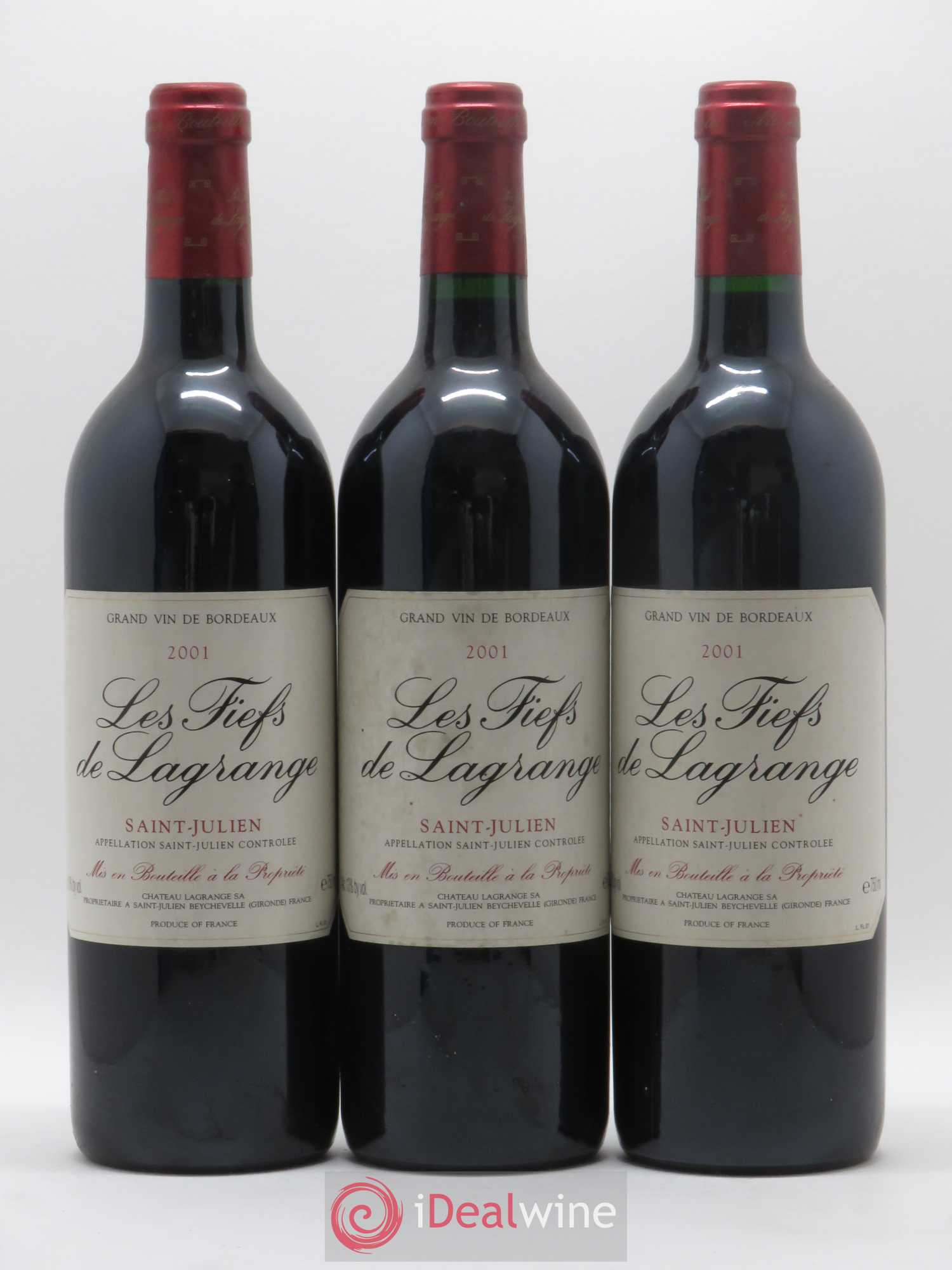 Les Fiefs de Lagrange Second Vin 2001 - Lot de 3 bouteilles - 0