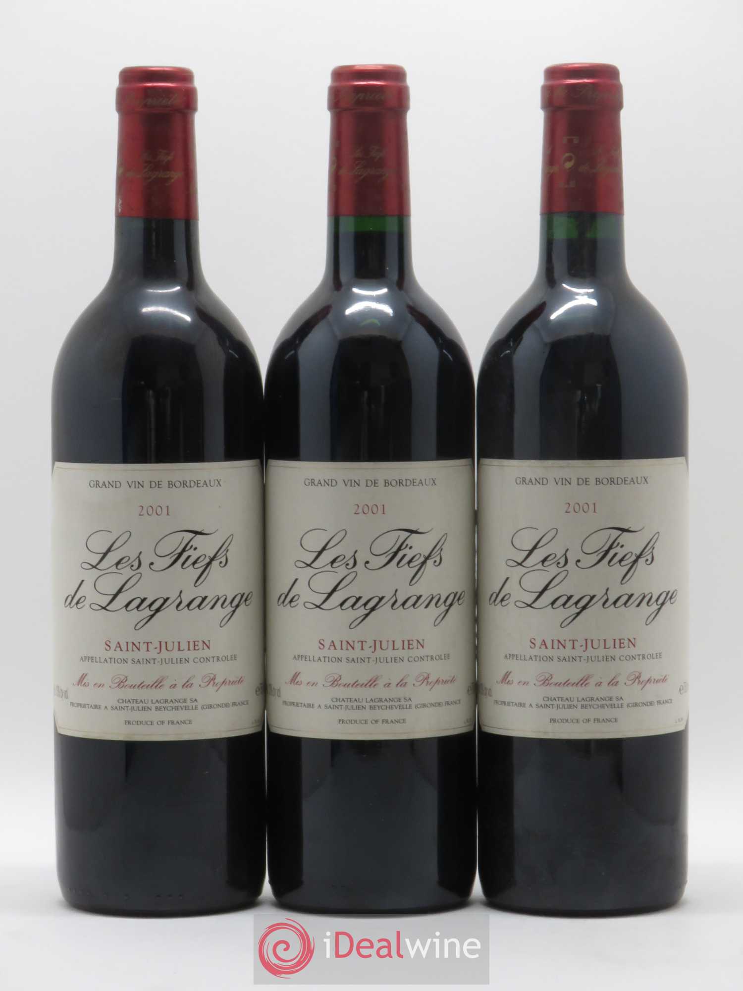 Les Fiefs de Lagrange Second Vin 2001 - Lot de 3 bouteilles - 0