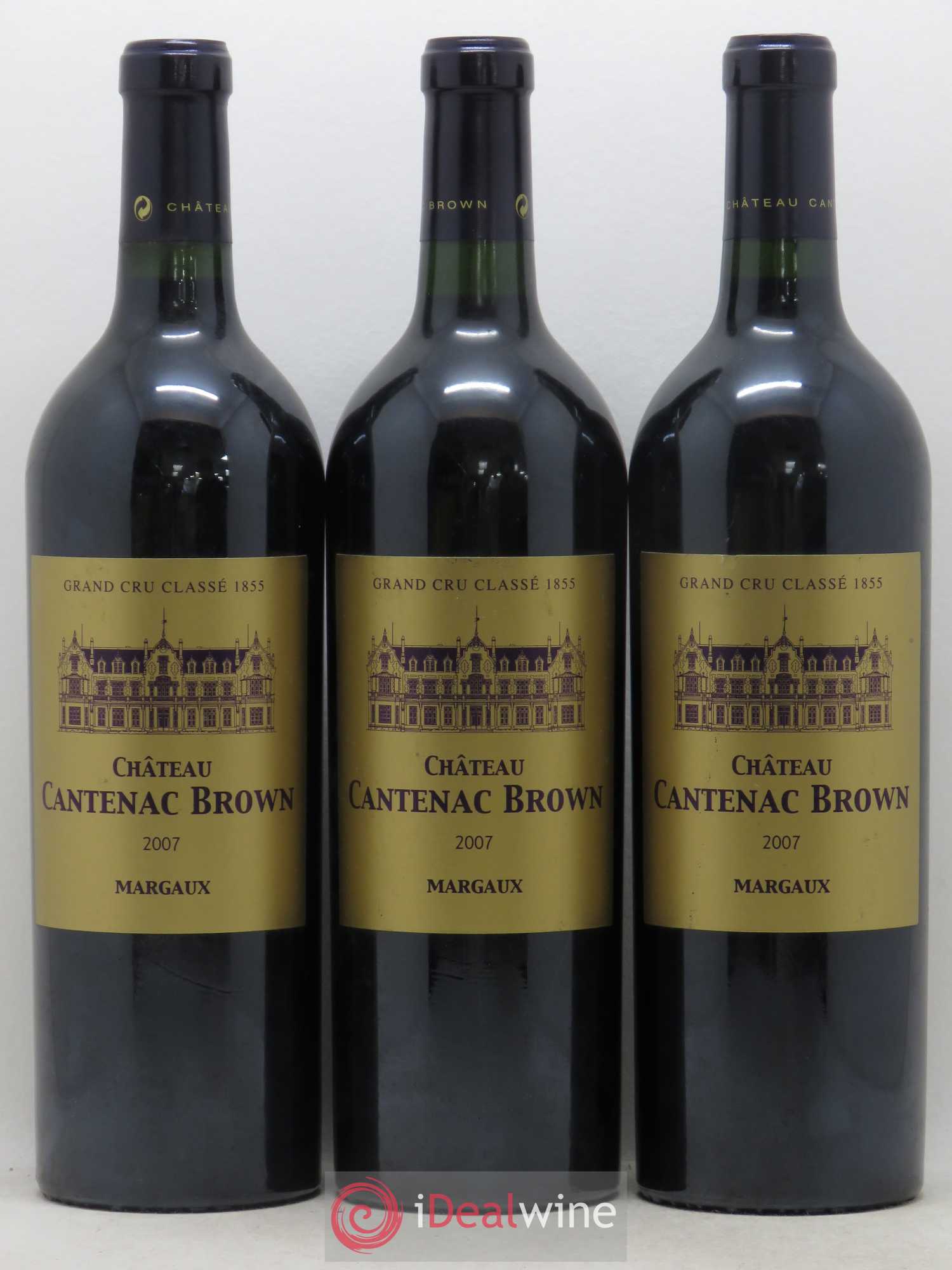 Château Cantenac Brown 3ème Grand Cru Classé 2007 - Lot de 3 bouteilles - 0