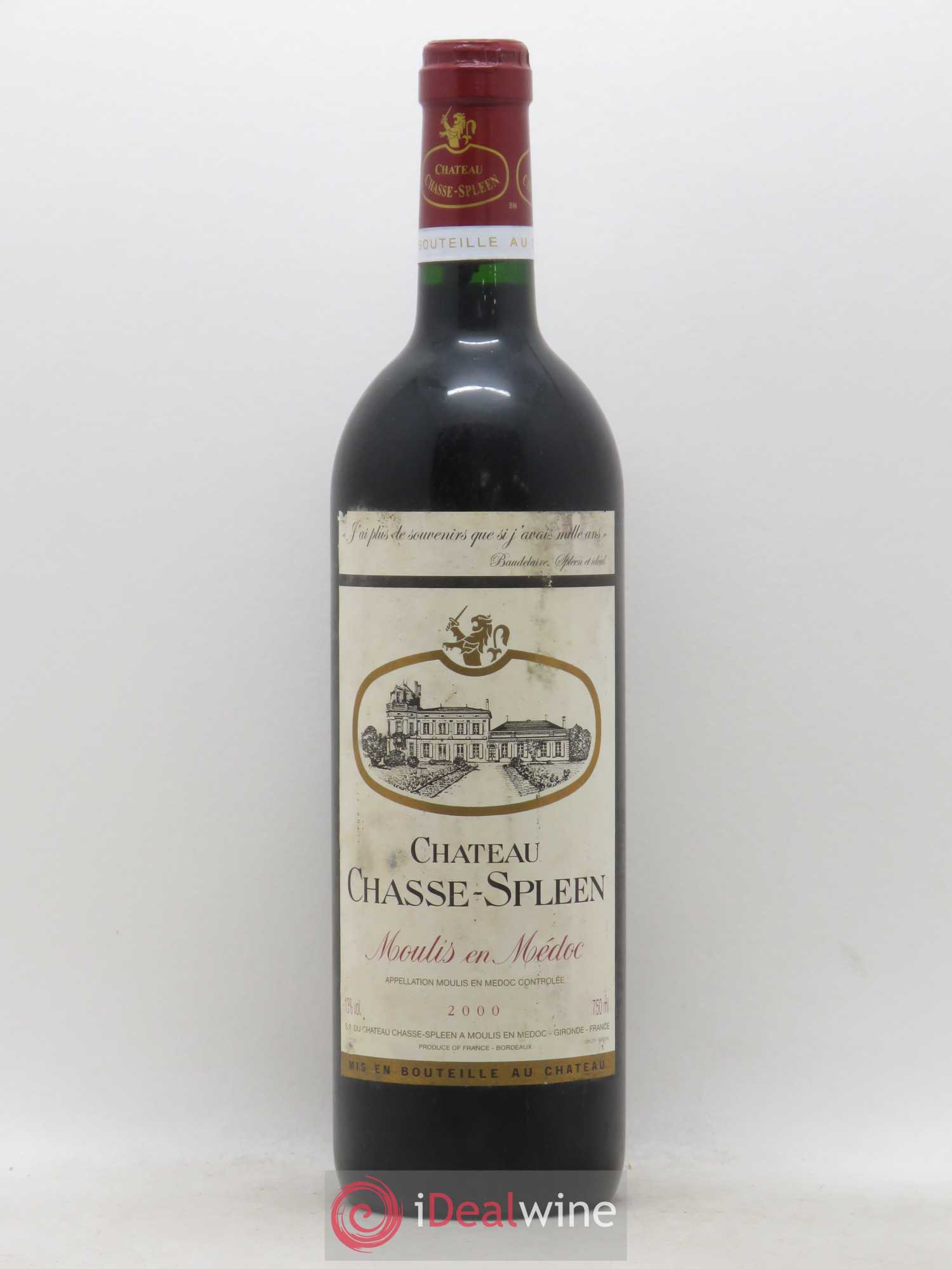 Château Chasse Spleen 2000 - Lot de 1 bouteille - 0