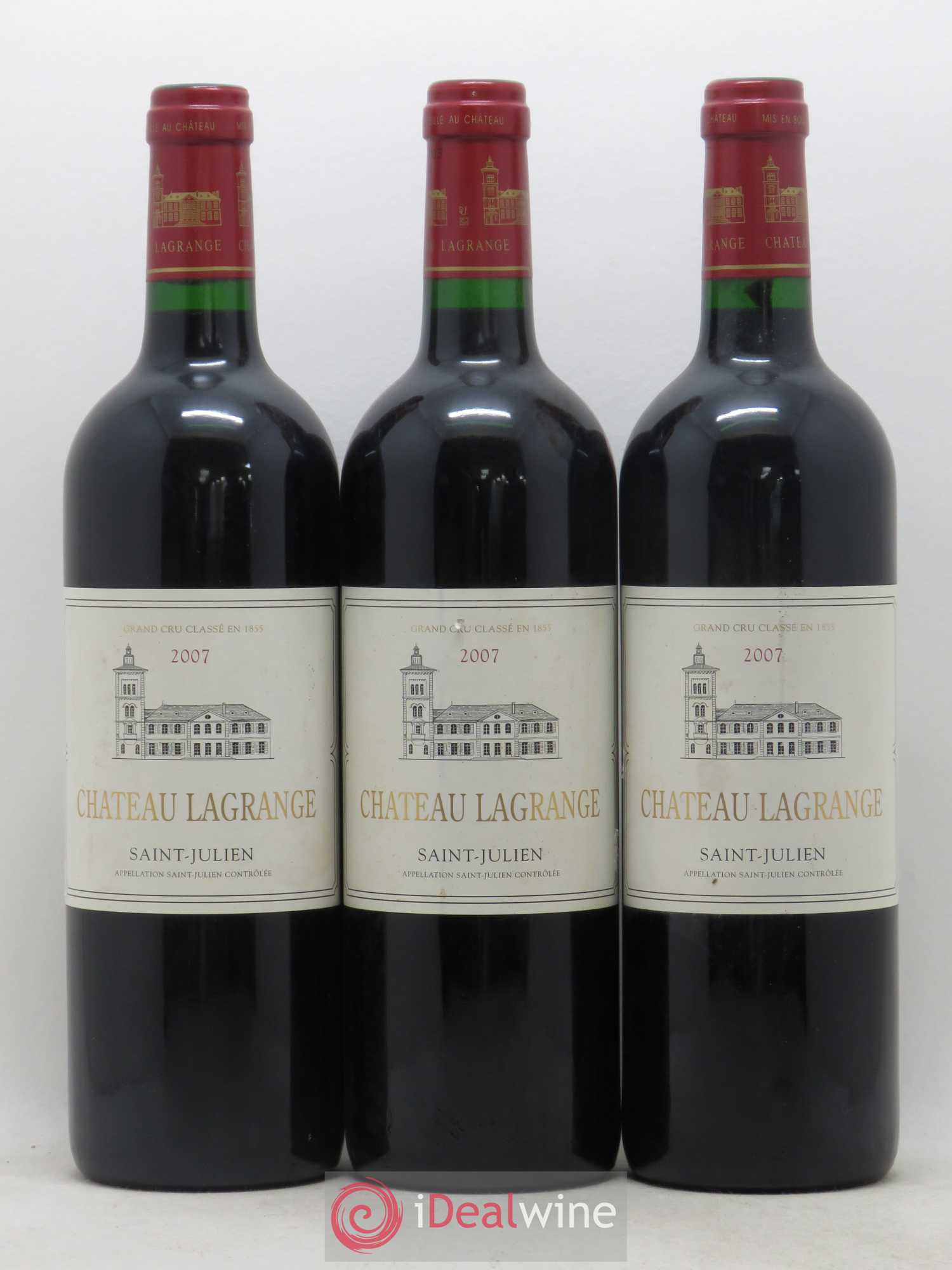 Château Lagrange 3ème Grand Cru Classé 2007 - Lot de 3 bouteilles - 0