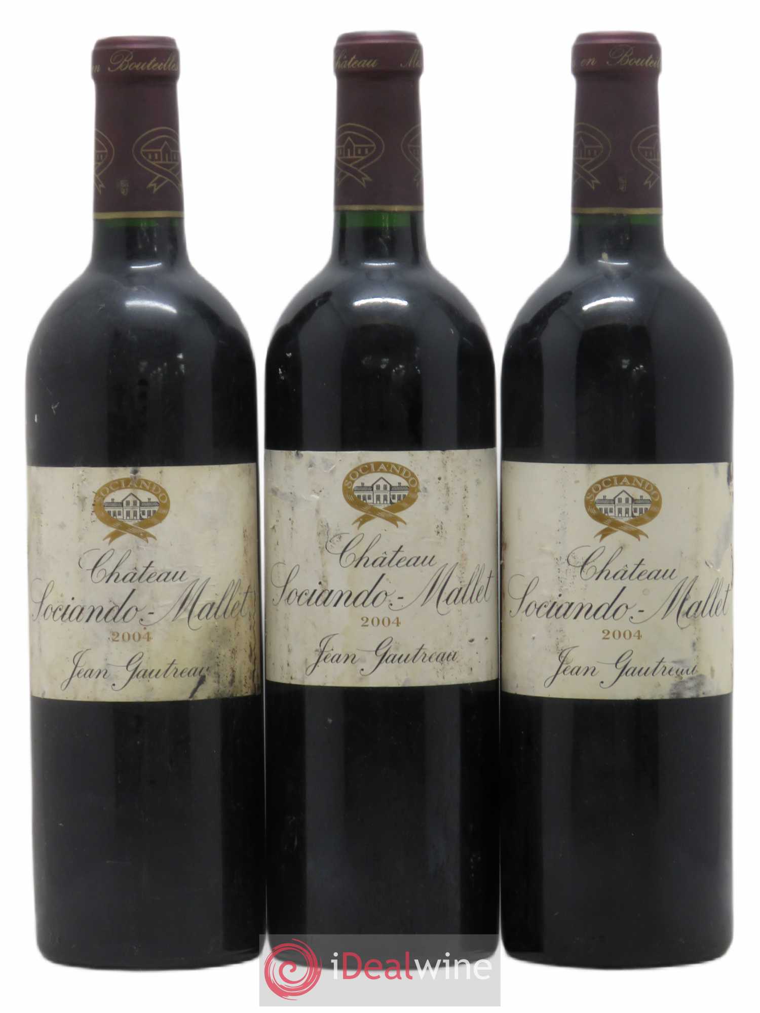 Château Sociando Mallet (sans prix de réserve) 2004 - Lot de 3 bouteilles - 0