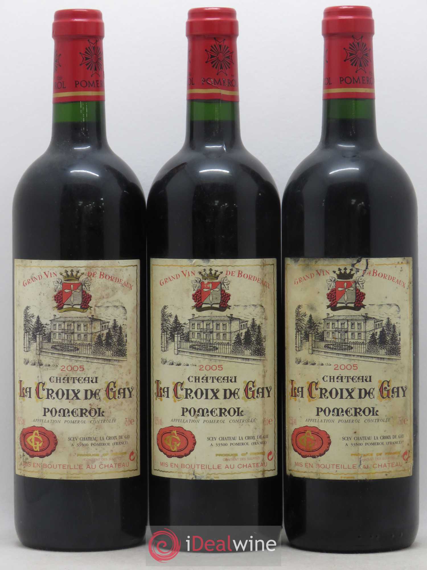 Château la Croix de Gay 2005 - Lot de 3 bouteilles - 0