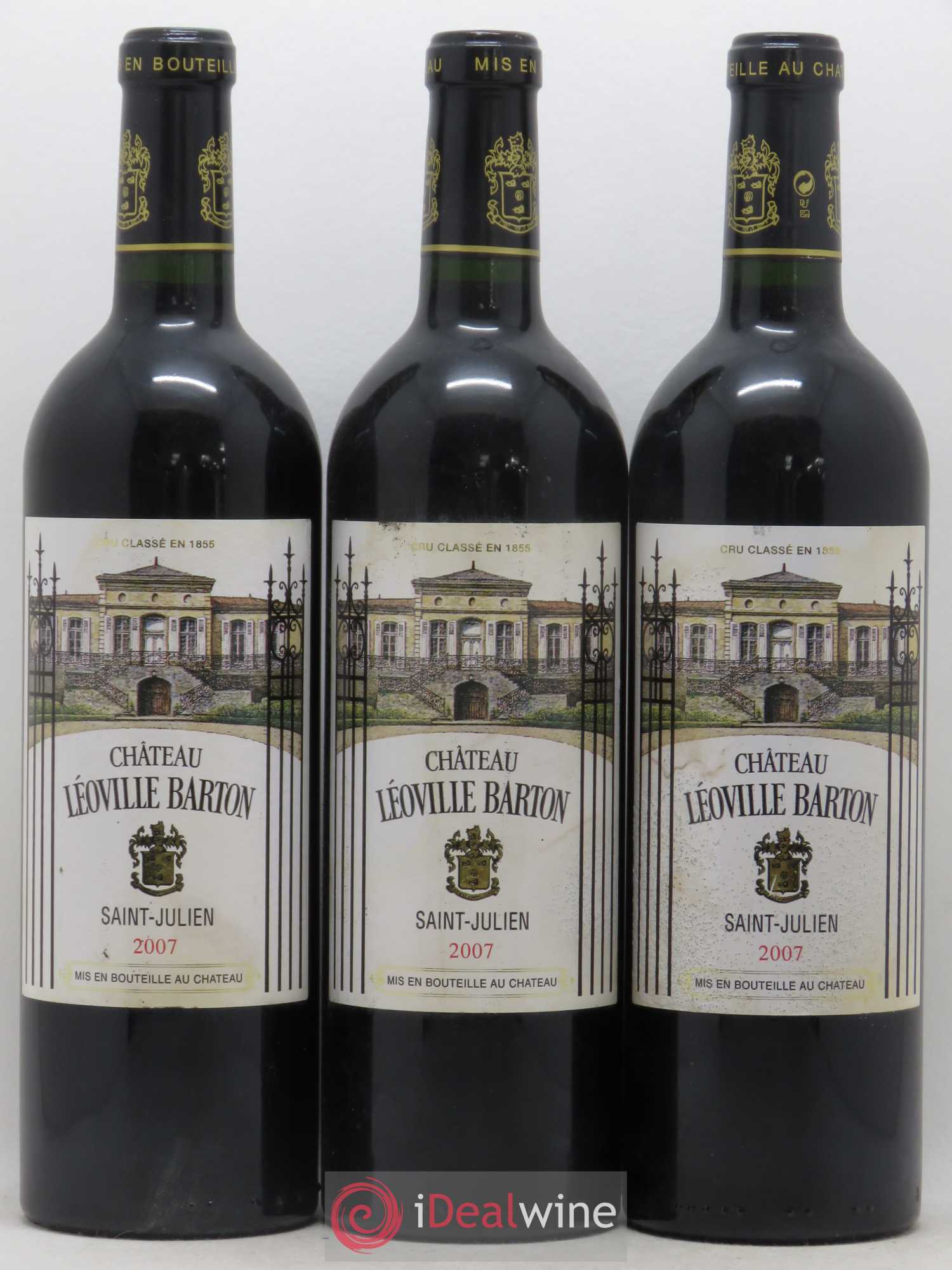 Château Léoville Barton 2ème Grand Cru Classé 2007 - Lot de 3 bouteilles - 0