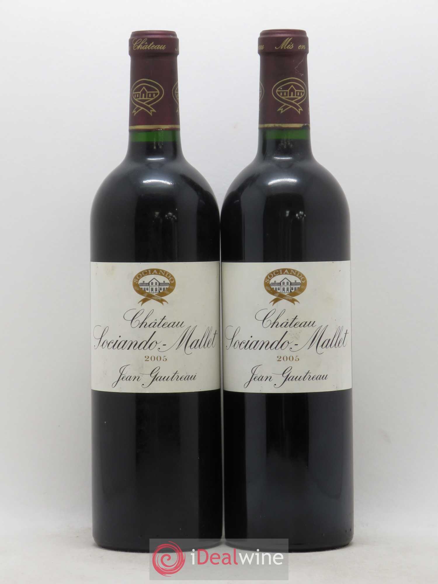 Château Sociando Mallet 2005 - Lot de 2 bouteilles - 0