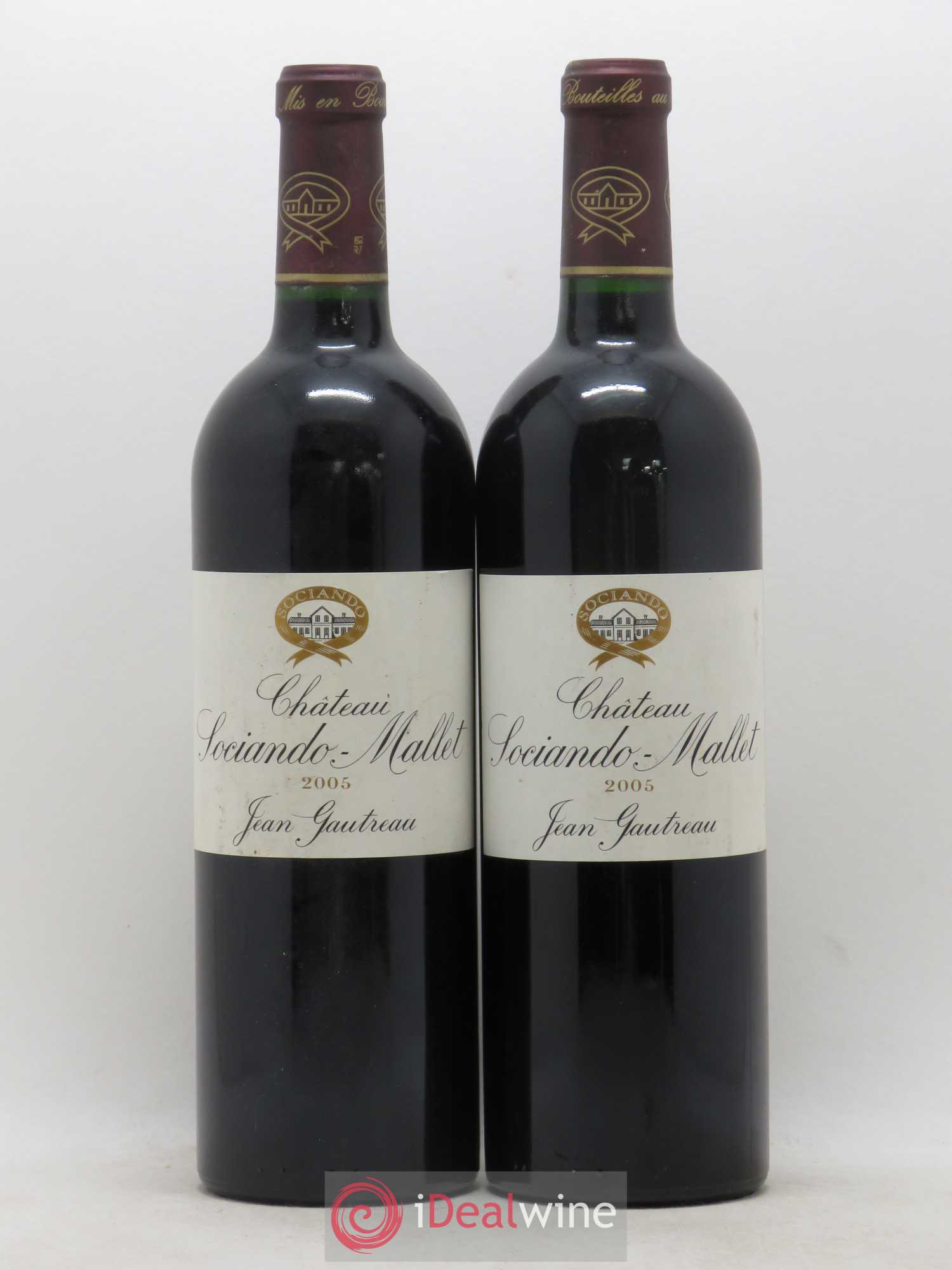 Château Sociando Mallet 2005 - Lot de 2 bouteilles - 0