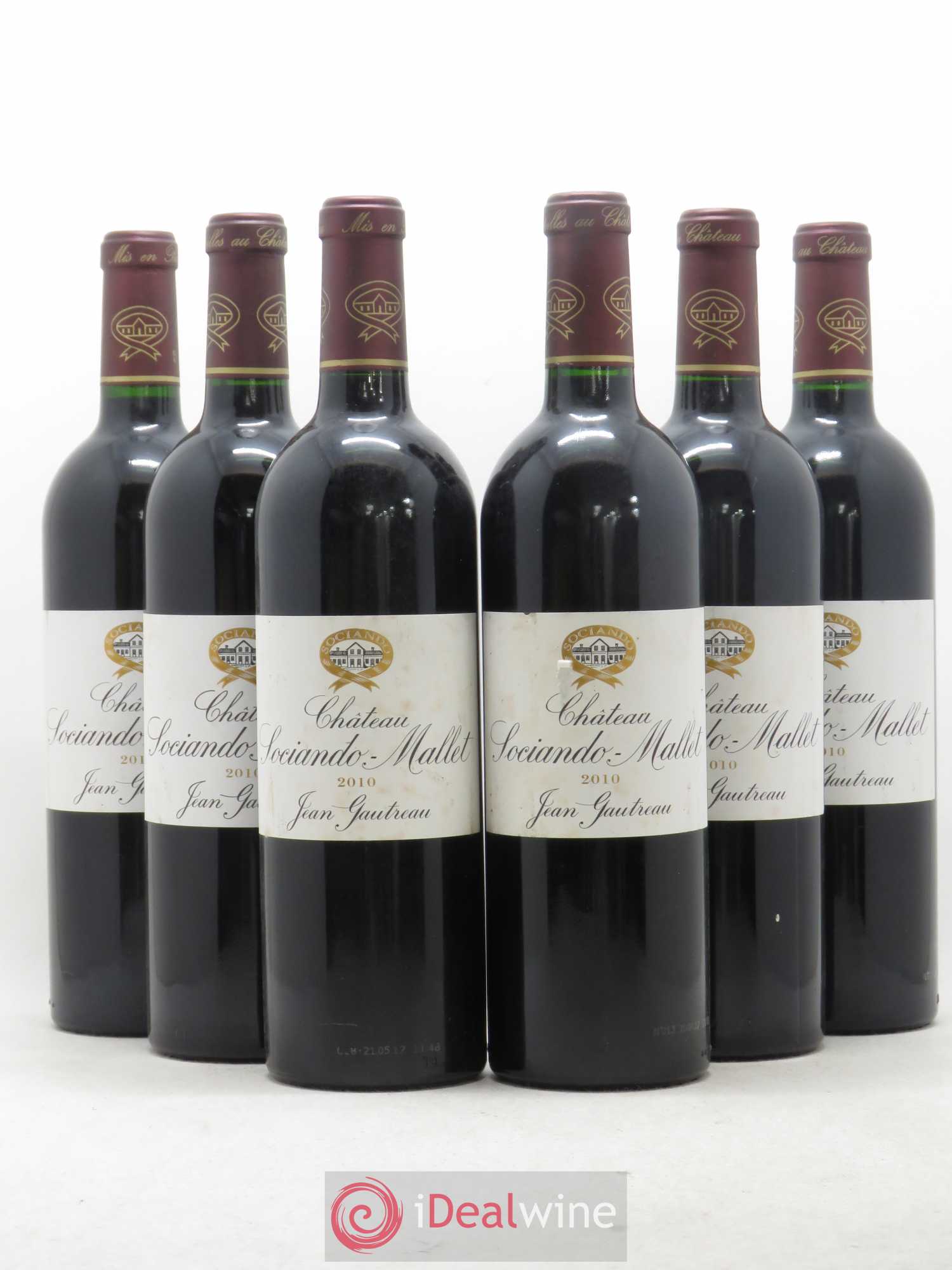 Château Sociando Mallet 2010 - Lot de 6 bouteilles - 0