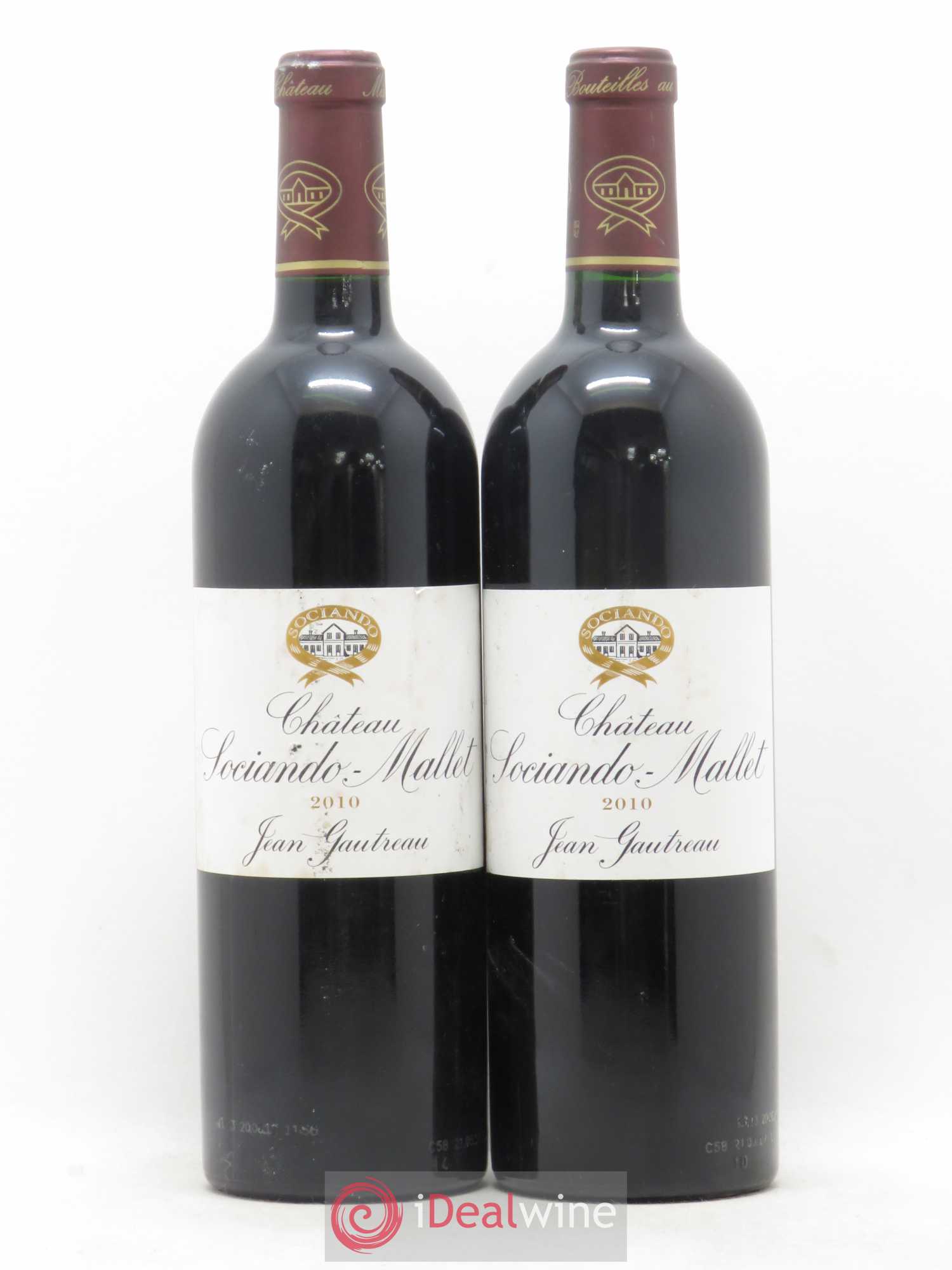 Château Sociando Mallet 2010 - Lot de 2 bouteilles - 0