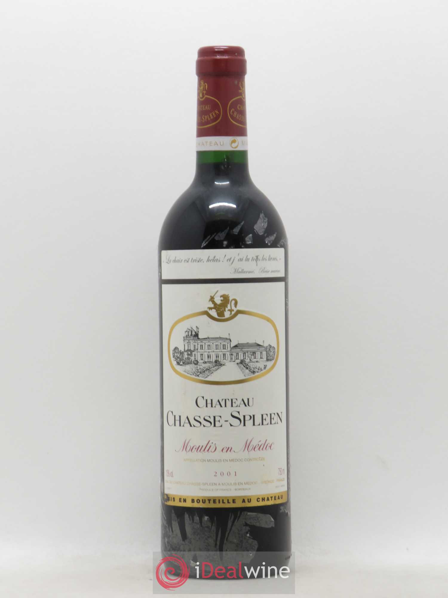 Château Chasse Spleen 2001 - Lot de 1 bouteille - 0