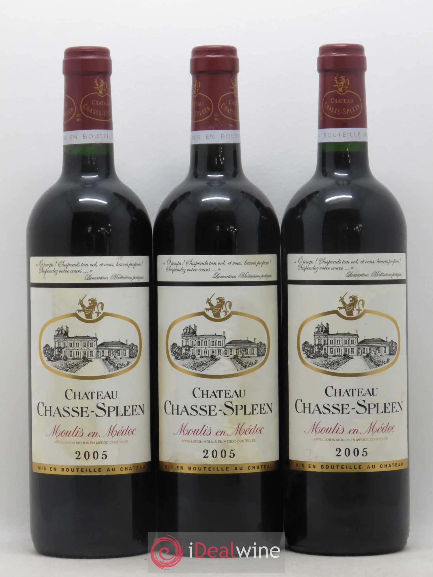 Château Chasse Spleen 2005 - Lot de 3 bouteilles - 0