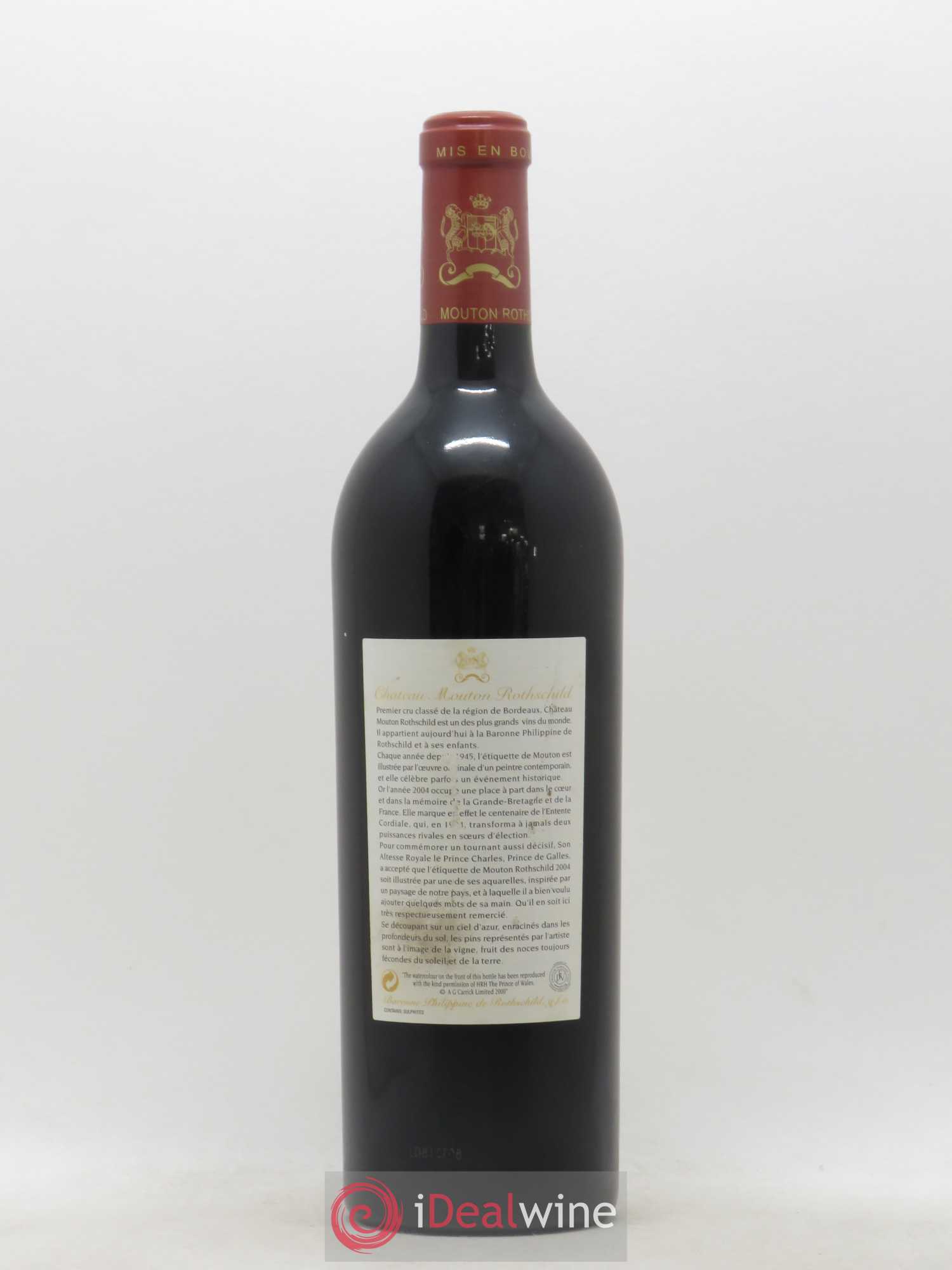 Château Mouton Rothschild 1er Grand Cru Classé 2004 - Lot de 1 bouteille - 1