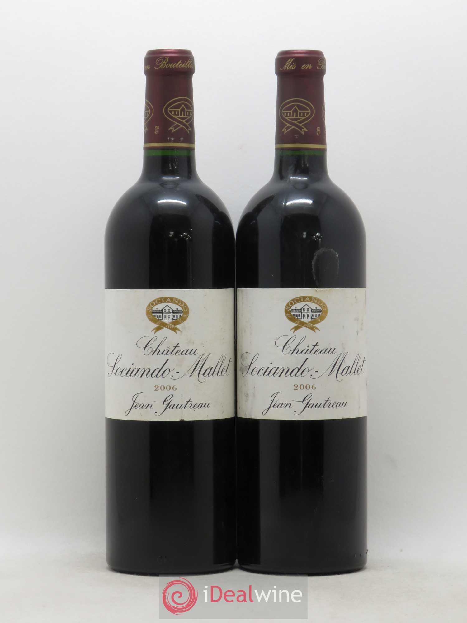 Château Sociando Mallet 2006 - Lot de 2 bouteilles - 0