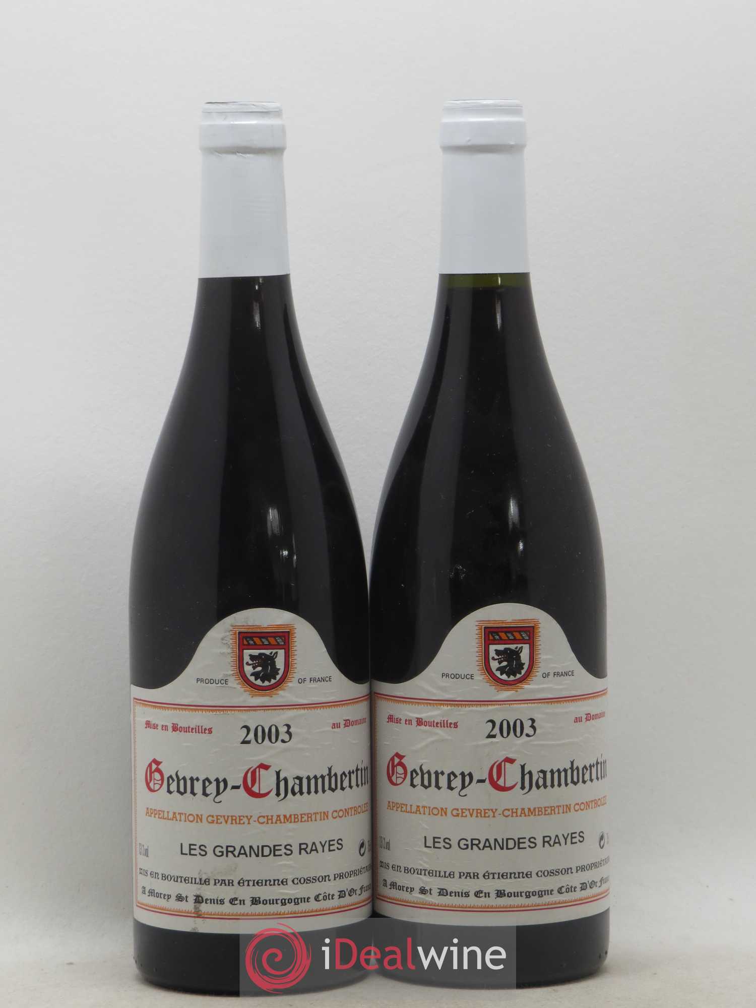 Gevrey-Chambertin Les Grandes Rayes Cosson 2003 - Posten von 2 Flaschen - 0