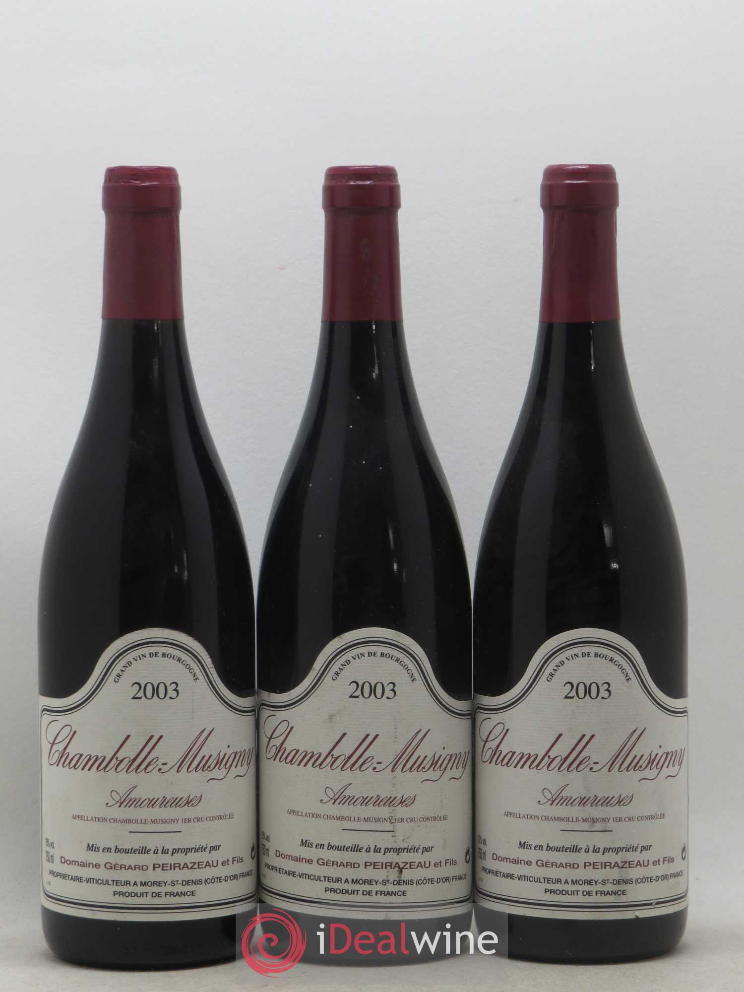 Chambolle-Musigny 1er Cru Les Amoureuses Peirazeau (Domaine) 2003 - Lot de 3 bouteilles - 0