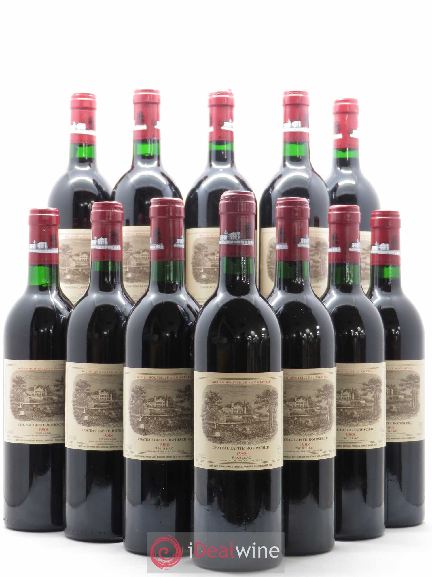 Château Lafite Rothschild 1er Grand Cru Classé 1988 - Lot de 12 bouteilles - 0