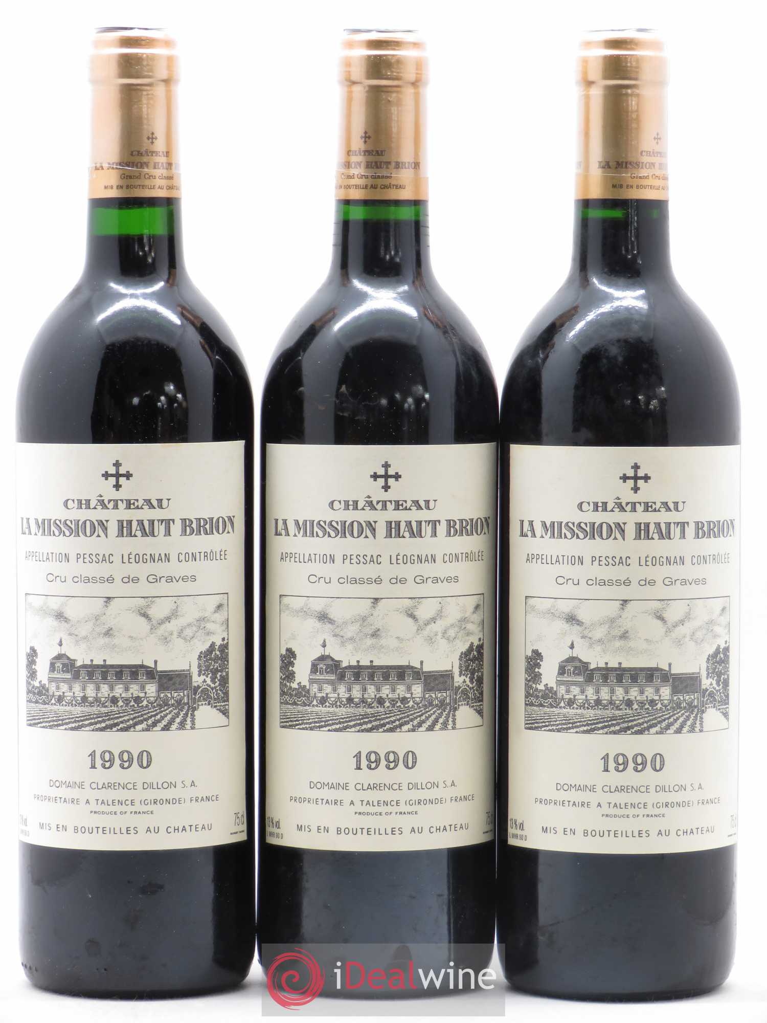 Château la Mission Haut-Brion Cru Classé de Graves 1990 - Lotto di 12 bottiglie - 1
