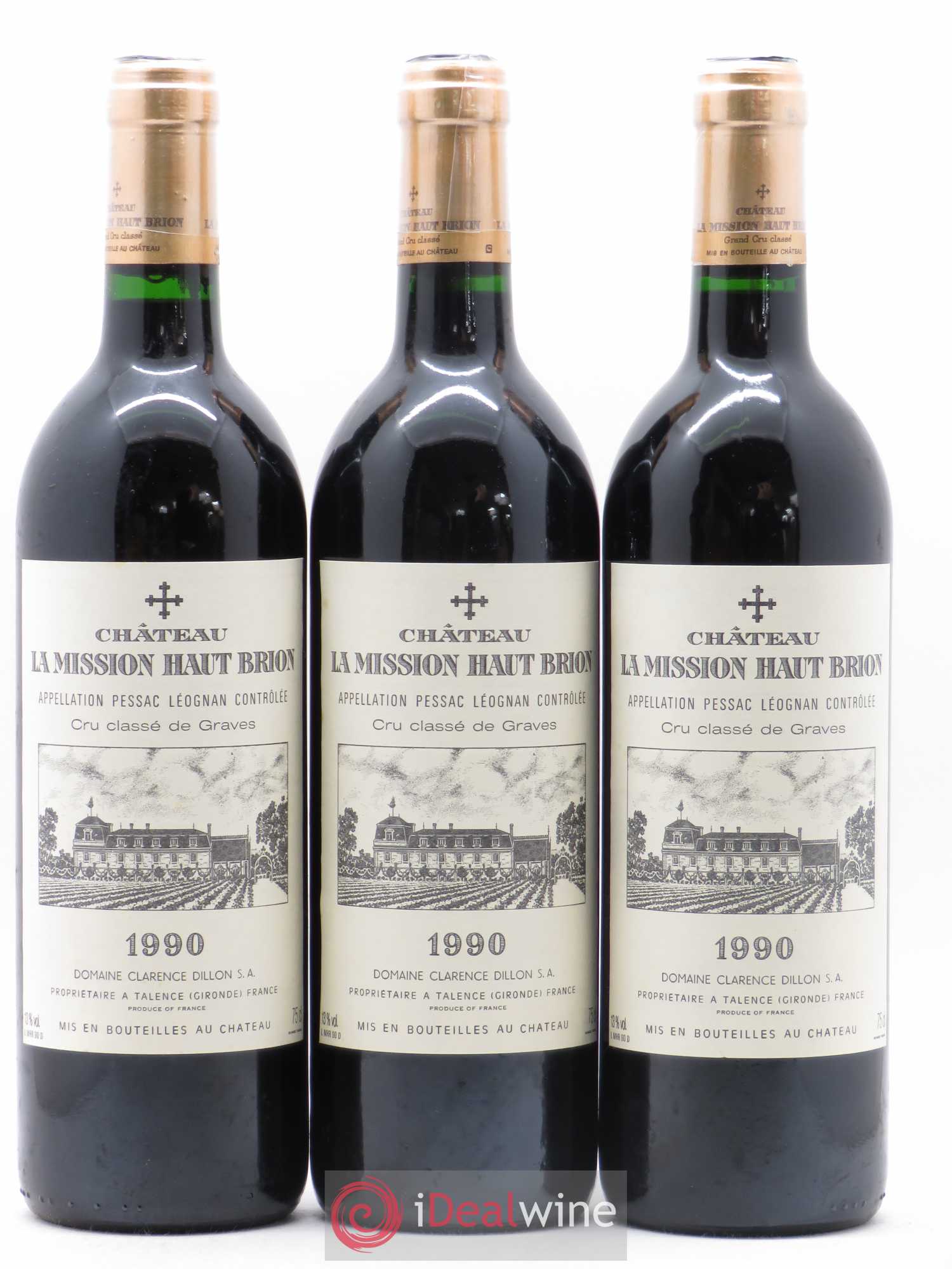 Château la Mission Haut-Brion Cru Classé de Graves 1990 - Lotto di 12 bottiglie - 3