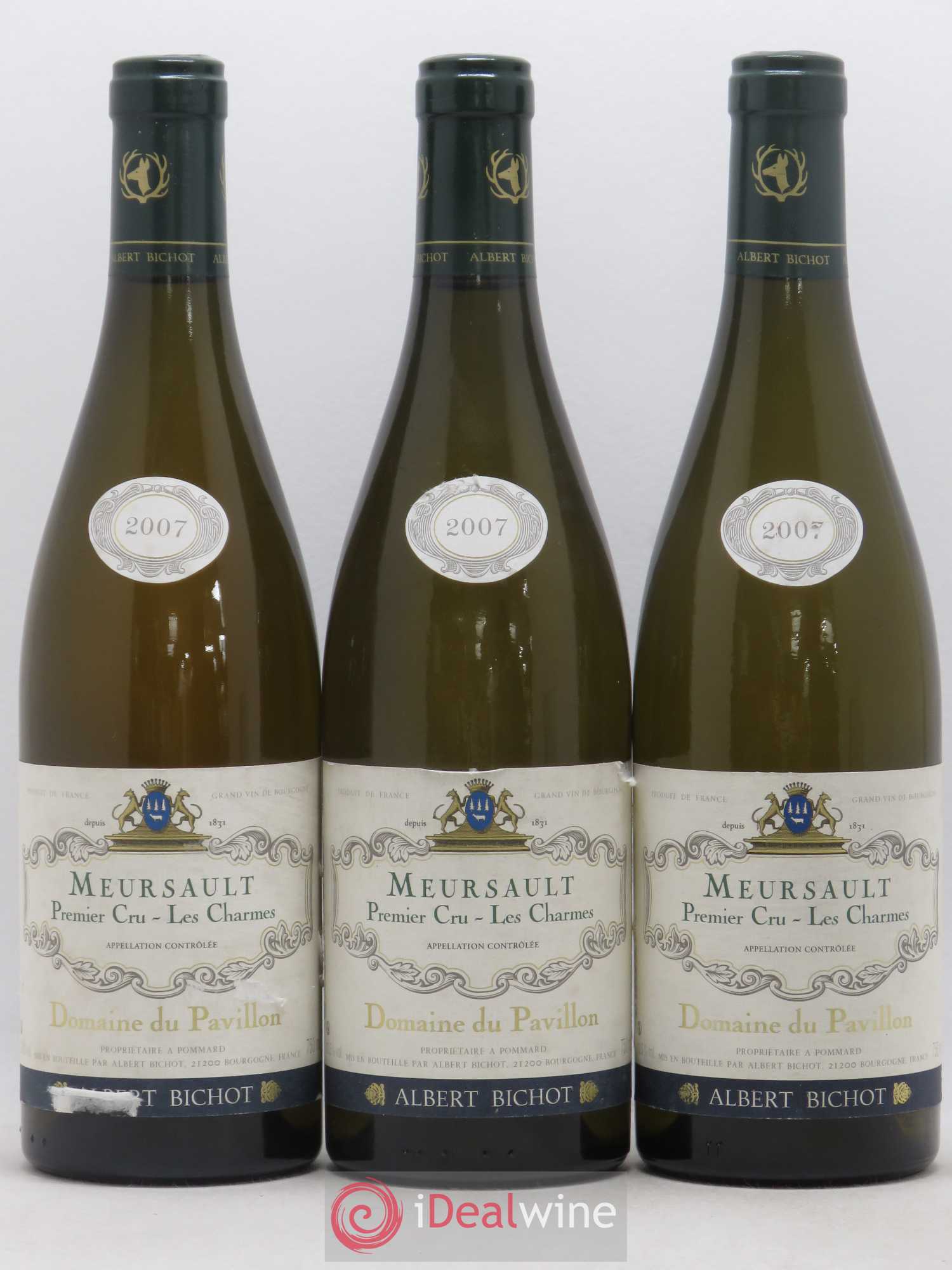 Meursault 1er Cru Charmes Domaine du Pavillon - Albert Bichot 2007 - Lot de 3 bouteilles - 0