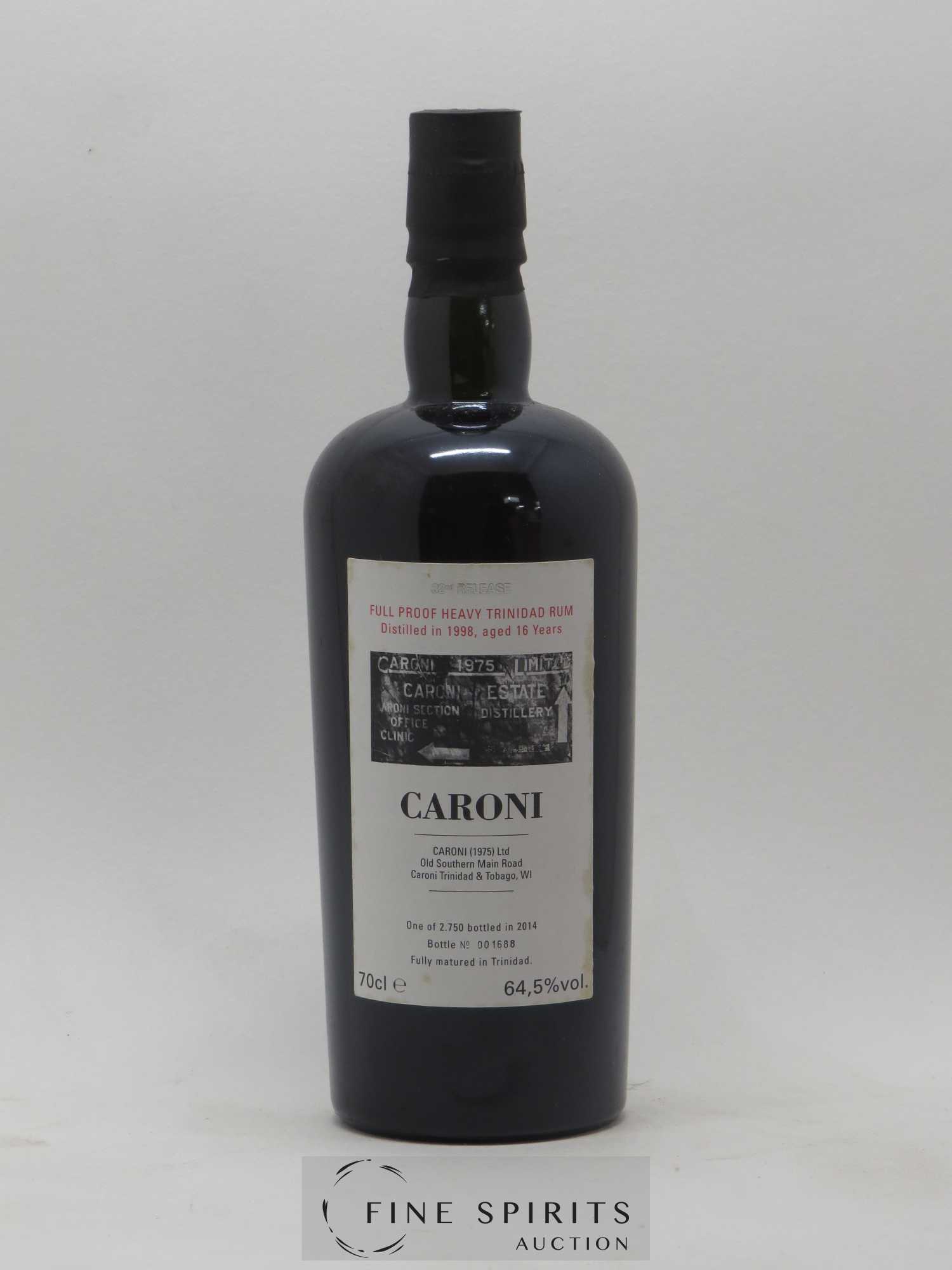 Caroni 16 years 1998 Velier Full Proof 32nd Release - One of 2750 - bottled 2014 - Lot de 1 bouteille - 1