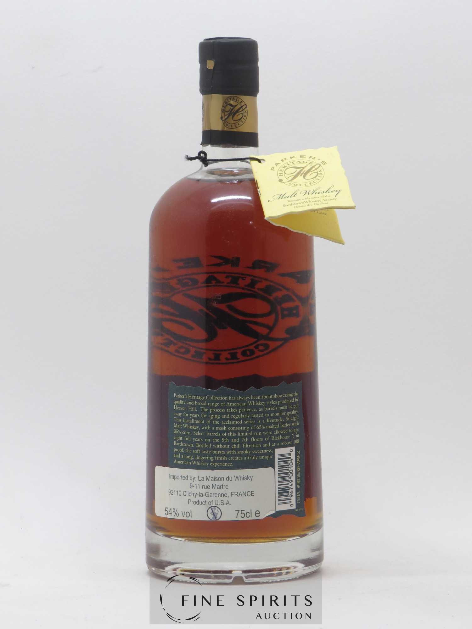 Parker's 8 years Of. Heritage Collection 2015 Release - Lot de 1 bouteille - 1