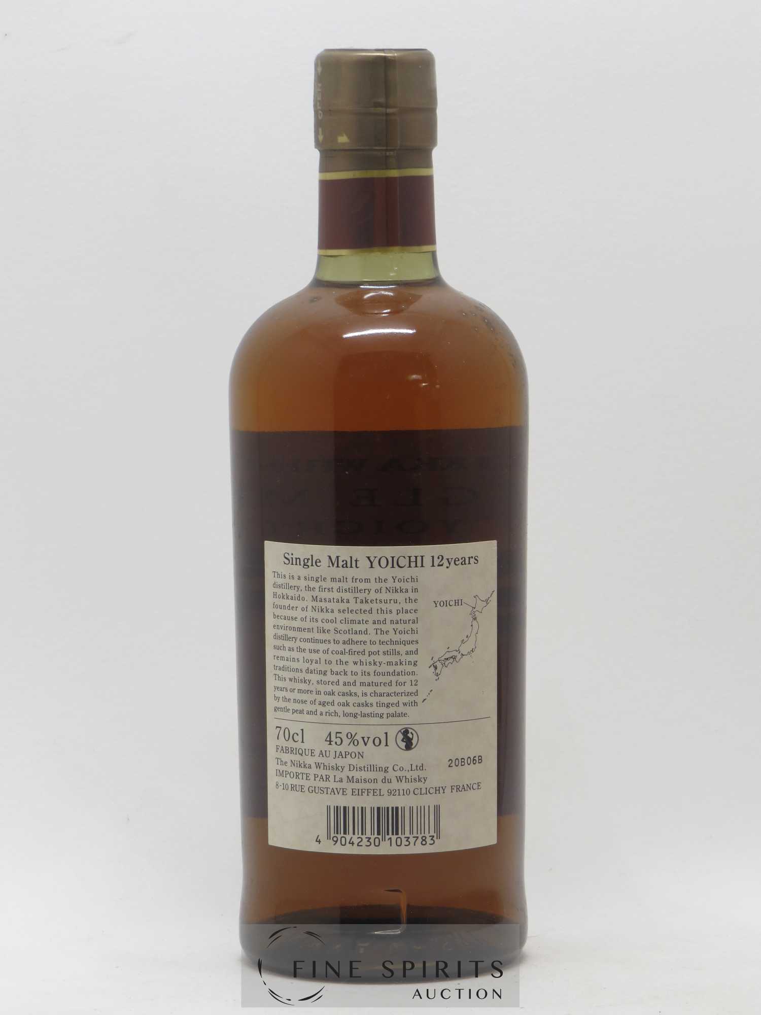 Yoichi 12 years Of. Nikka Whisky - Lot de 1 bouteille - 1