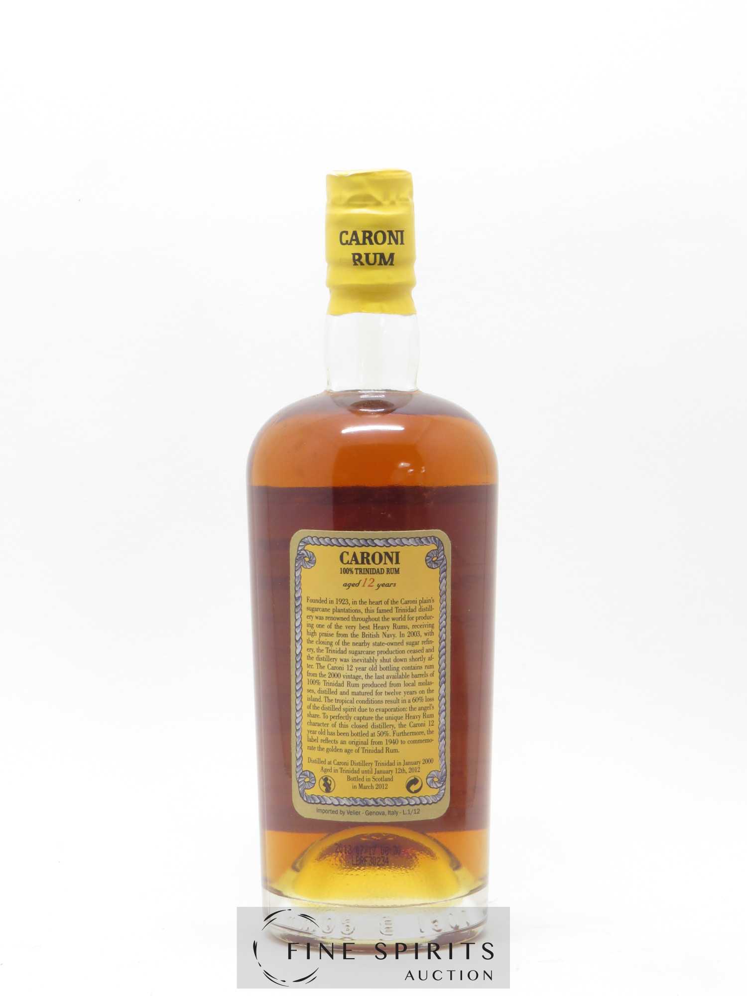 Caroni 12 years 2000 Velier 100° Proof bottled 2012 Extra Strong - Lot de 1 bouteille - 2