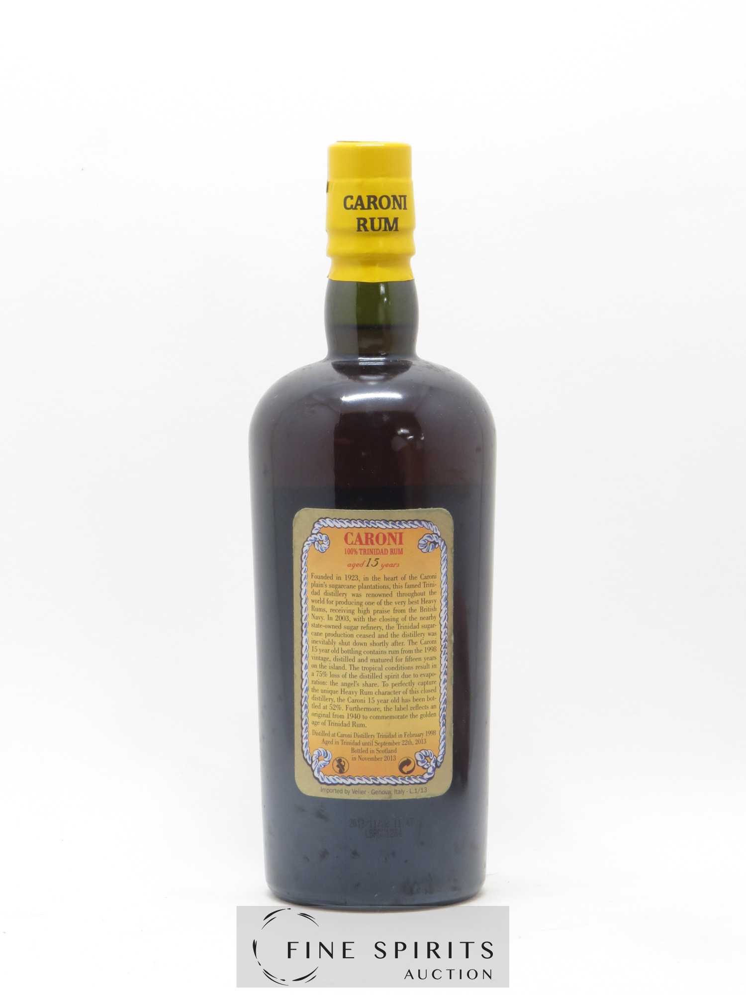 Caroni 15 years 1998 Velier 104° Proof bottled 2013 Extra Strong - Posten von 1 Flasche - 2