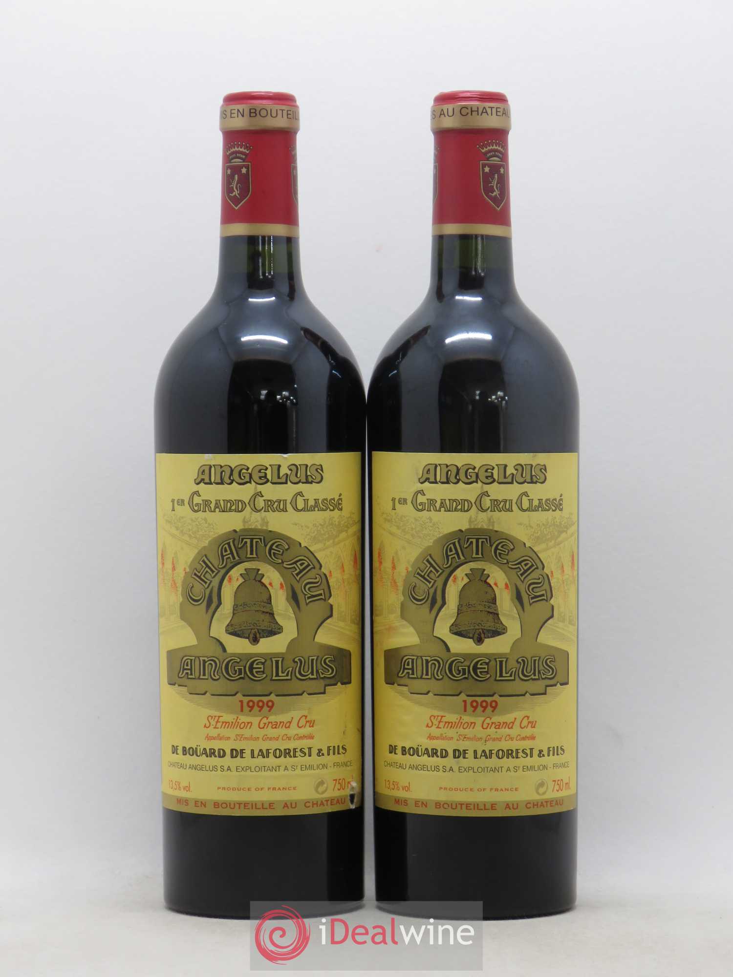 Château Angélus 1er Grand Cru Classé A 1999 - Lot de 2 bouteilles - 0