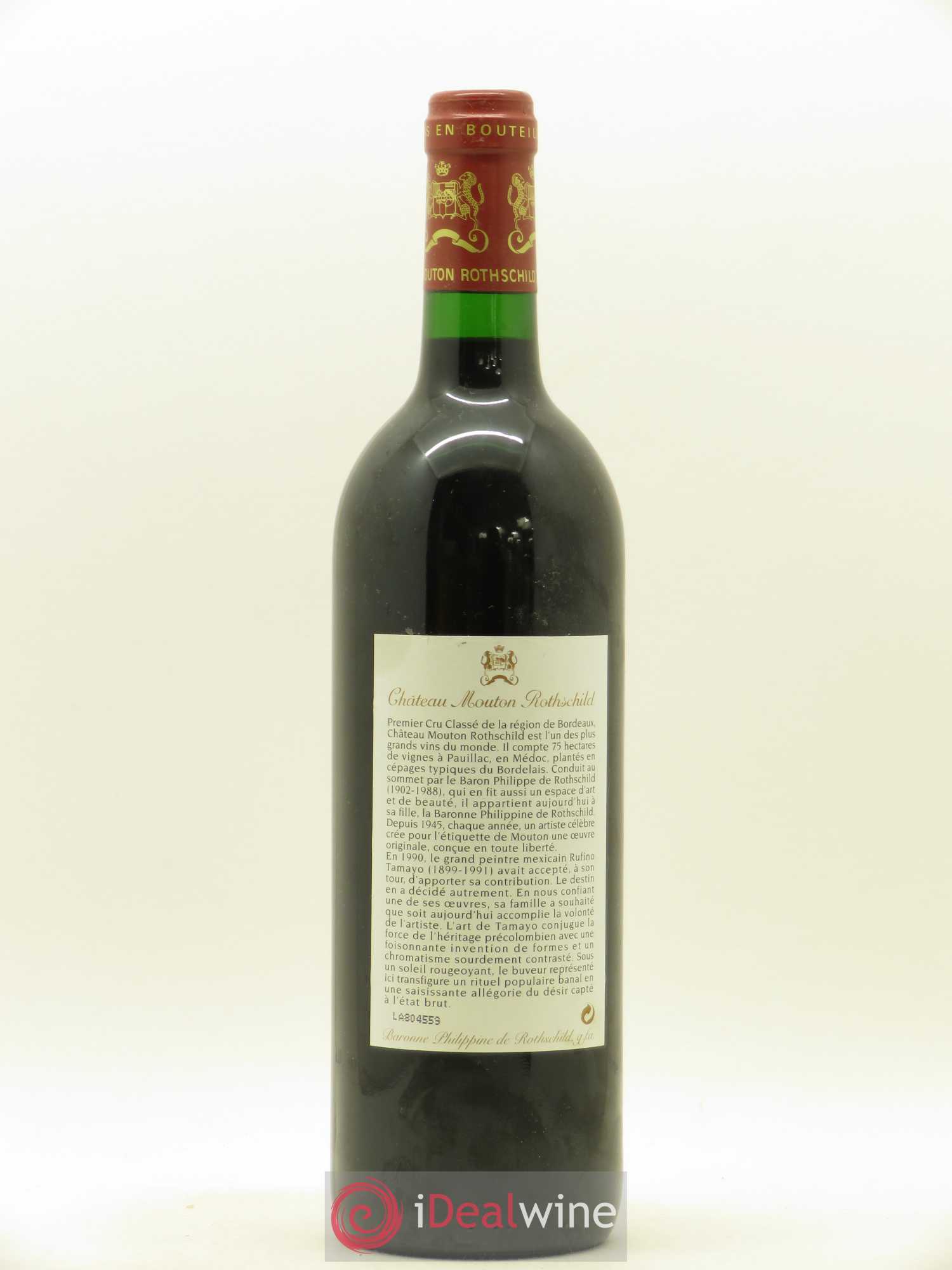 Château Mouton Rothschild 1er Grand Cru Classé 1998 - Lot de 1 bouteille - 1