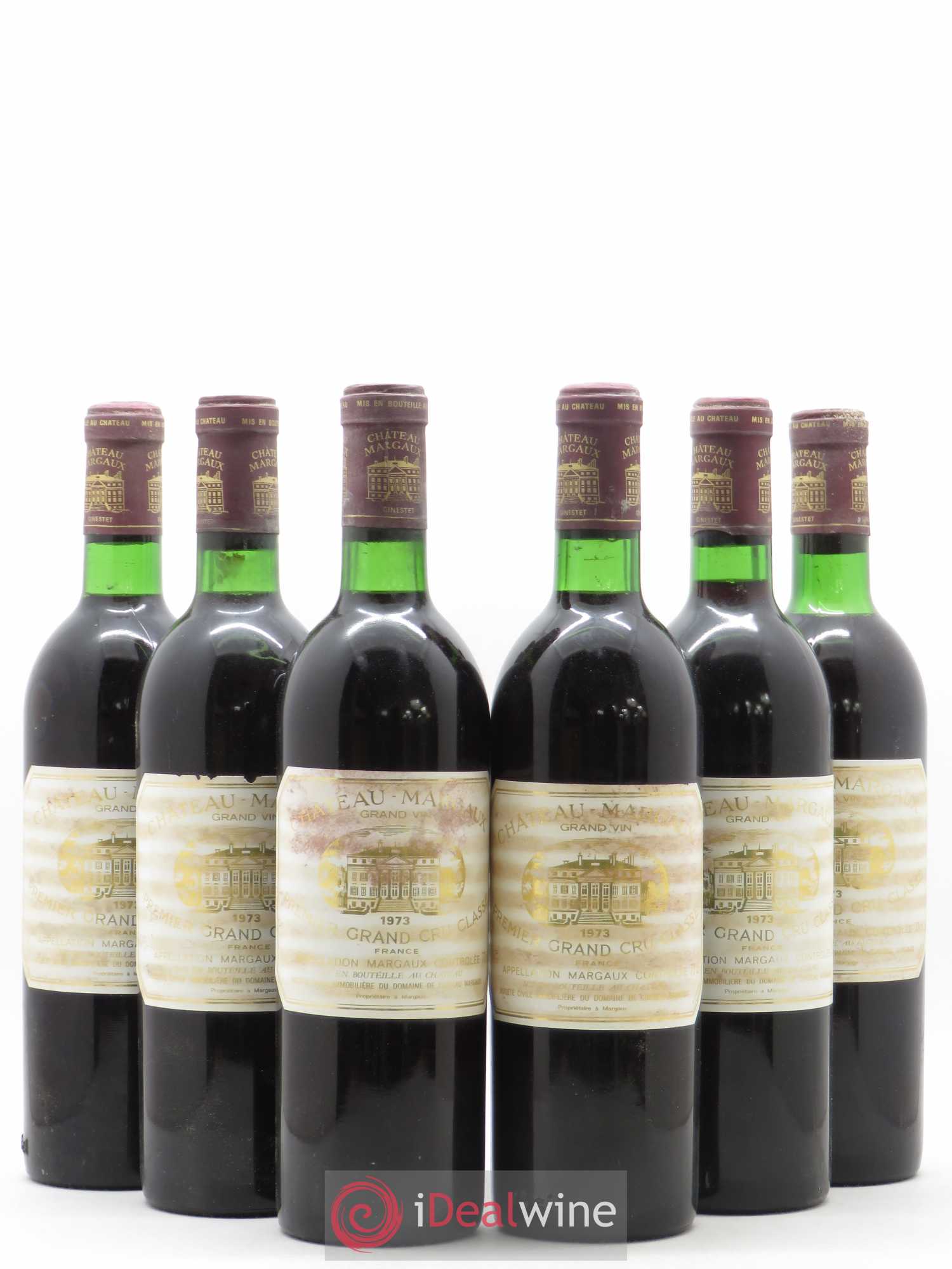 Château Margaux 1er Grand Cru Classé 1973 - Lot de 6 bouteilles - 0