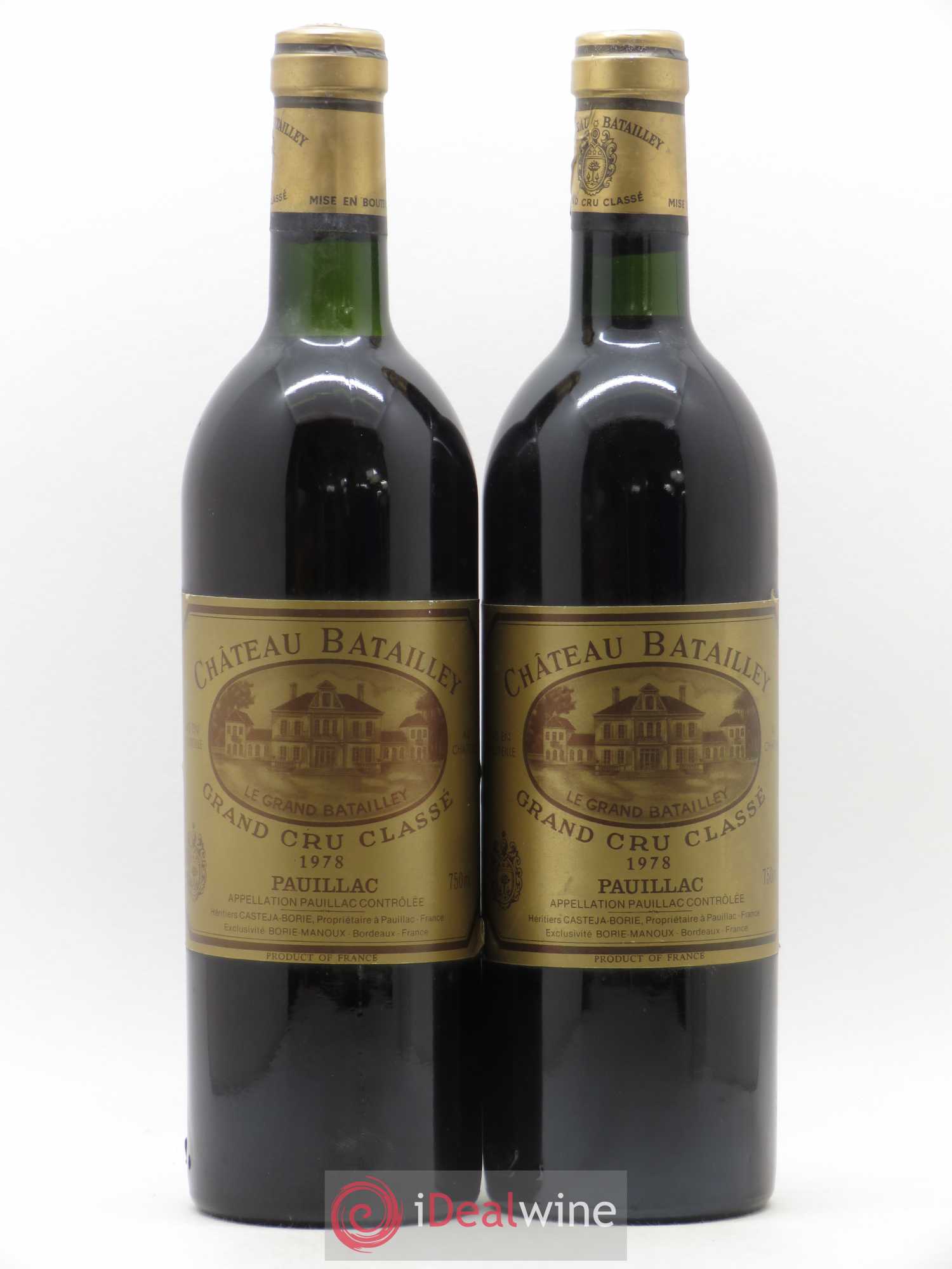 Château Batailley 5ème Grand Cru Classé 1978 - Lot de 2 bouteilles - 0