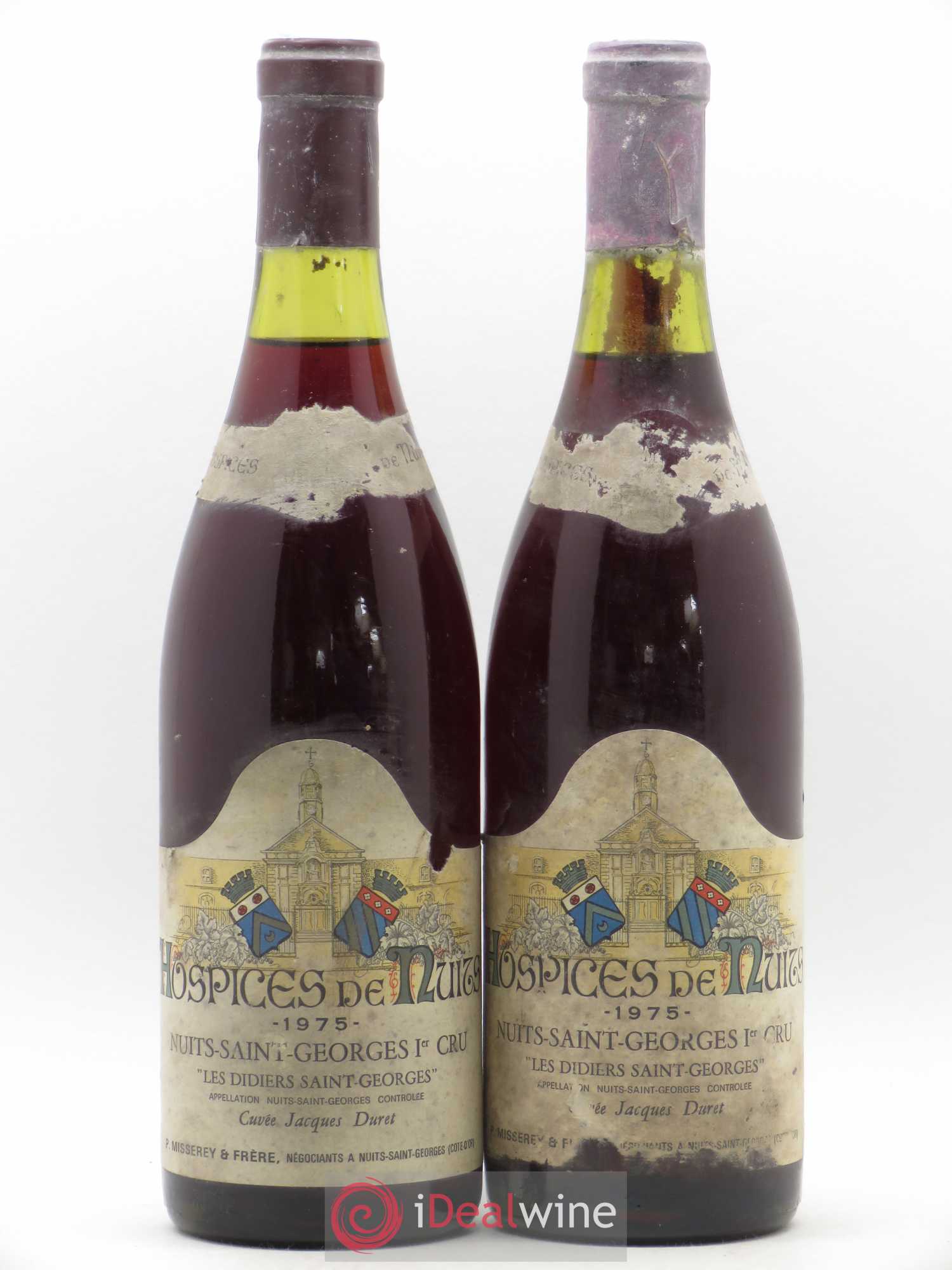 Nuits-Saint-Georges 1er Cru Les Didiers Saint Georges Cuvée Jacques Duret Hospices de Nuits Miserey 1975 - Posten von 2 Flaschen - 0