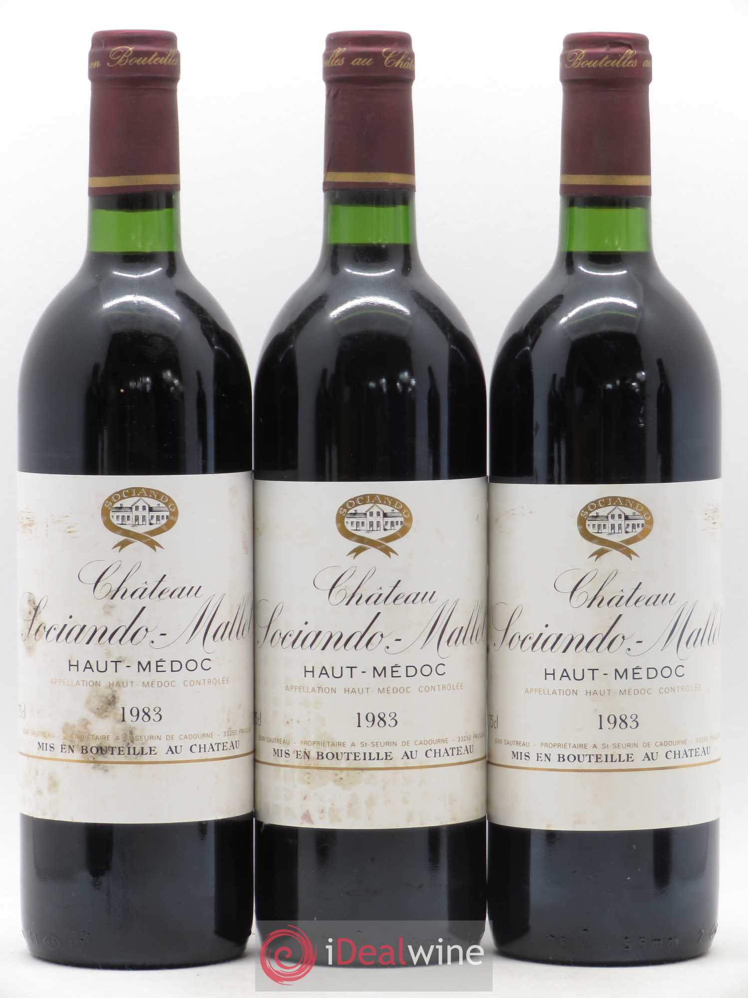 Château Sociando Mallet 1983 - Lot de 6 bouteilles - 2