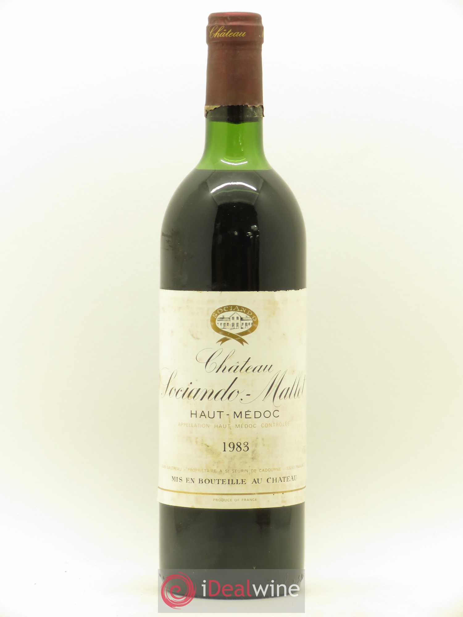 Château Sociando Mallet 1983 - Lot de 1 bouteille - 0