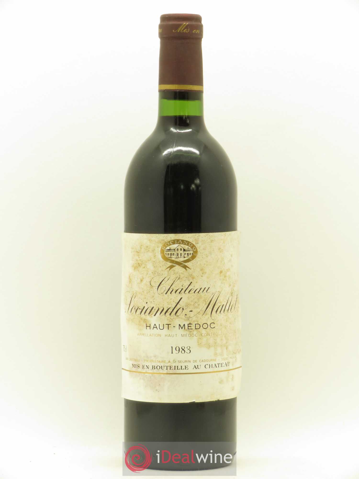 Château Sociando Mallet 1983 - Lot de 1 bouteille - 0