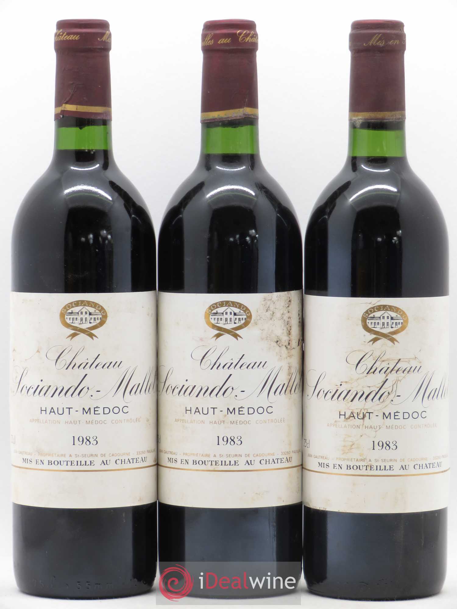 Château Sociando Mallet 1983 - Lot de 11 bouteilles - 1