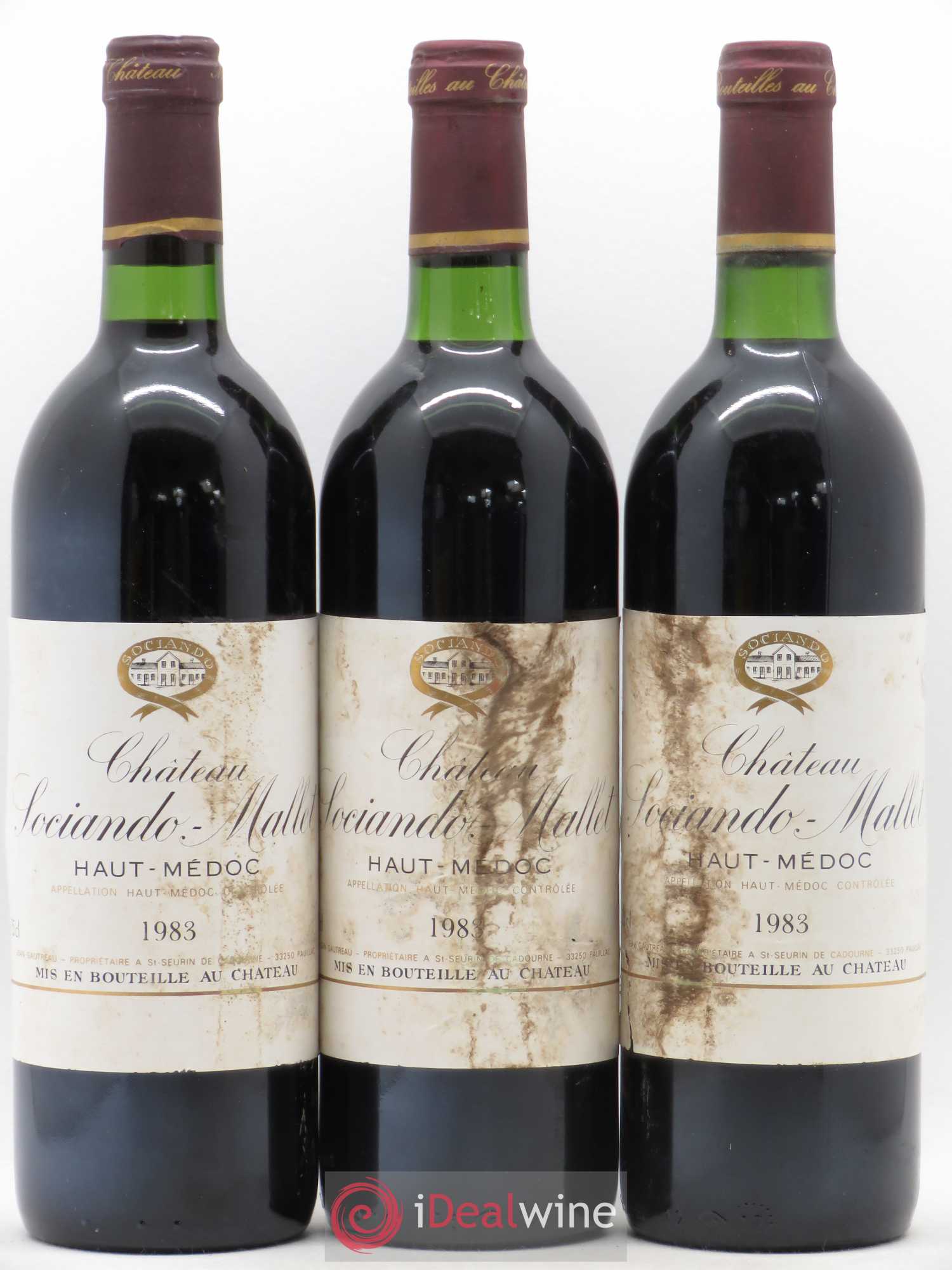 Château Sociando Mallet 1983 - Lot de 11 bouteilles - 2