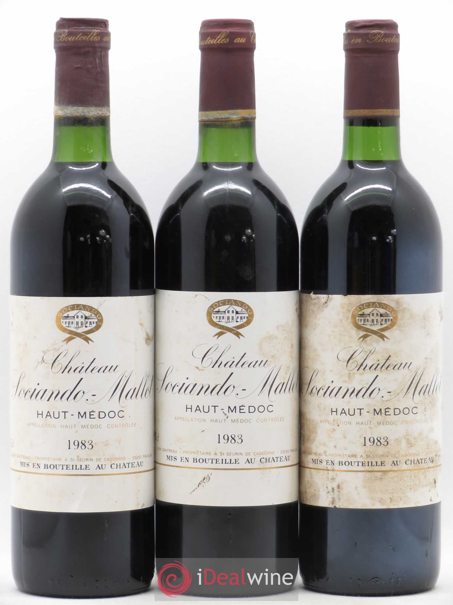 Château Sociando Mallet 1983 - Lot de 11 bouteilles - 3