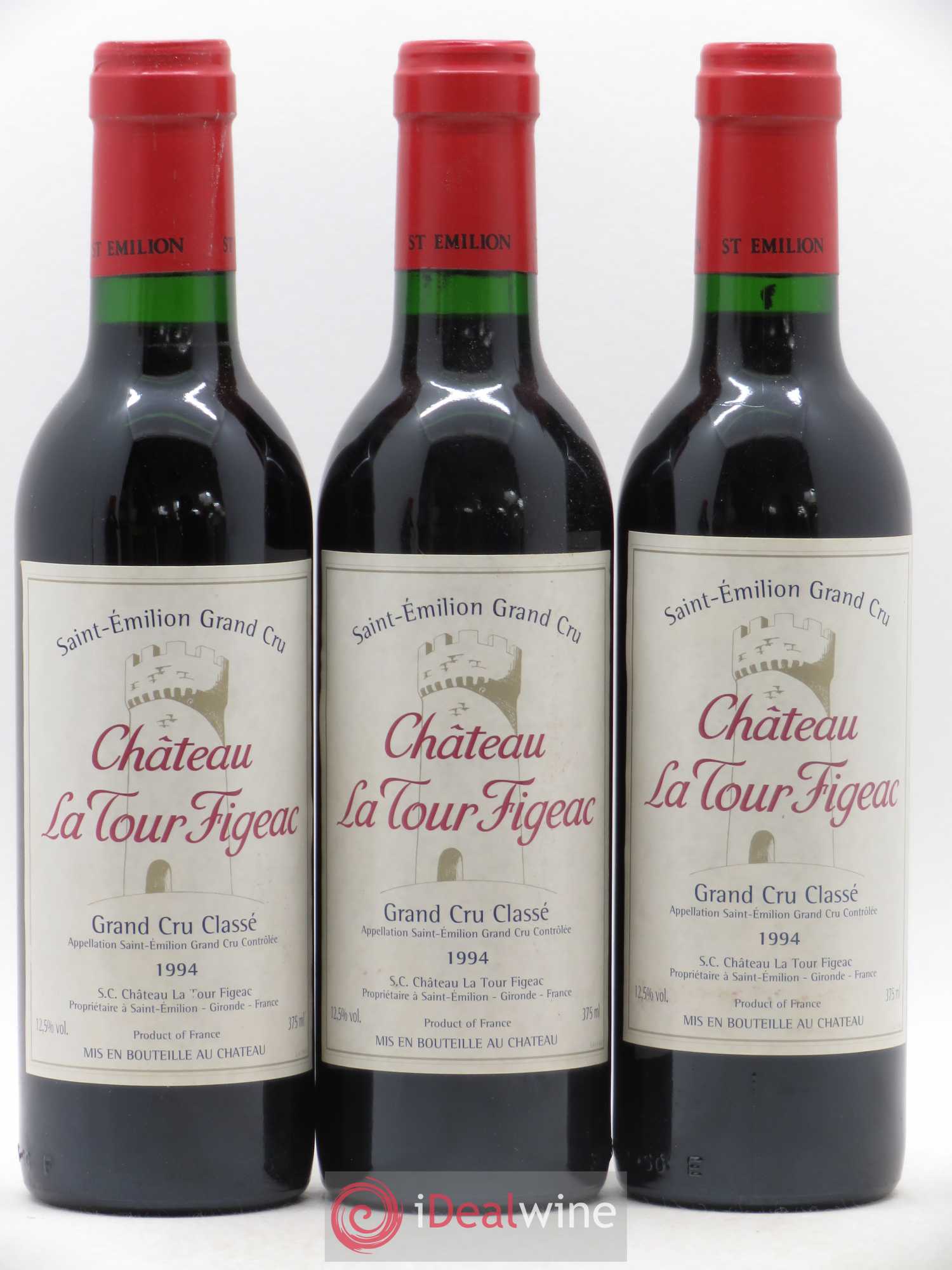 Château la Tour Figeac Grand Cru Classé 1994 - Lot de 12 demi bouteilles - 2