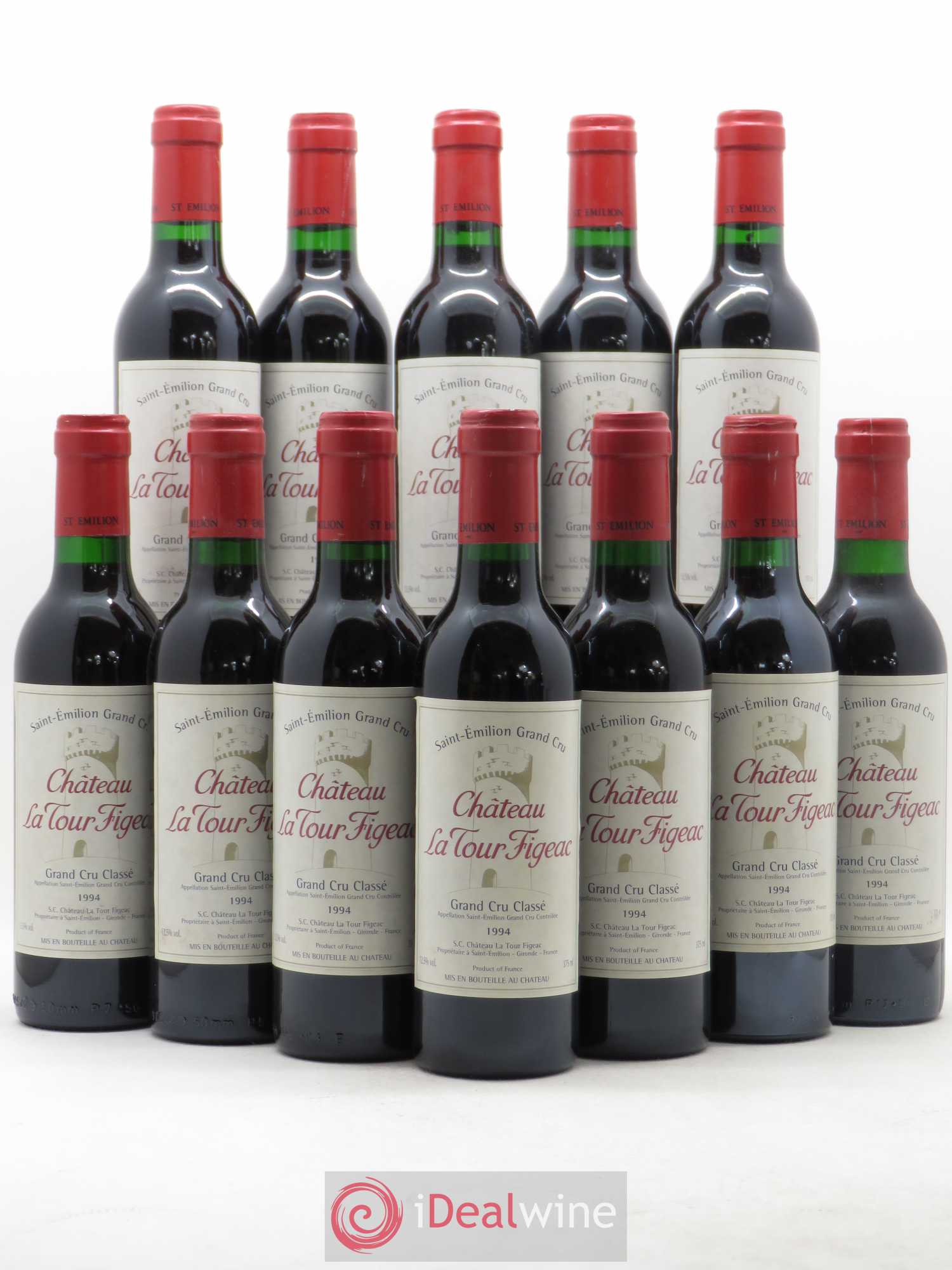 Château la Tour Figeac Grand Cru Classé 1994 - Lot de 12 demi bouteilles - 0