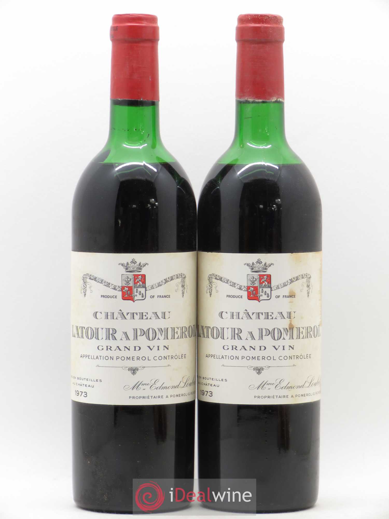 Château Latour à Pomerol 1973 - Lot de 2 bouteilles - 0