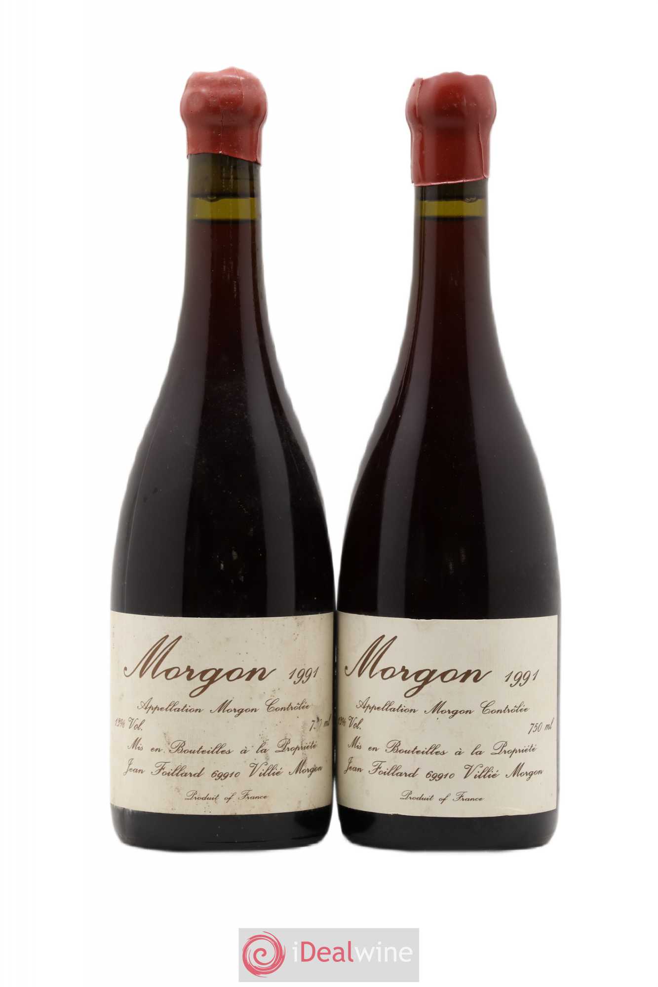 Morgon Jean Foillard 1991 - Lot de 2 bouteilles - 0