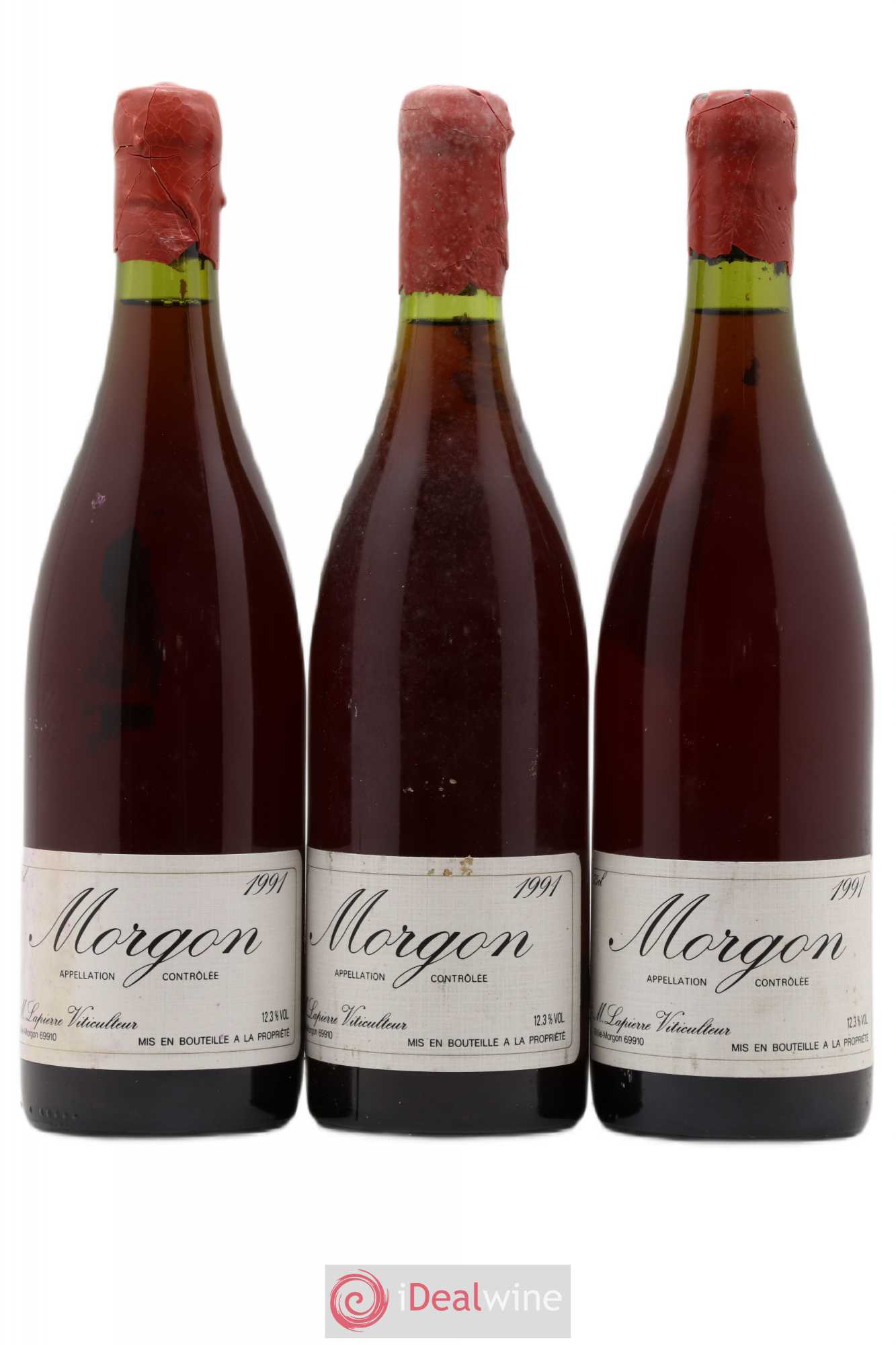 Morgon Marcel Lapierre (Domaine) 1991 - Lot de 3 bouteilles - 0
