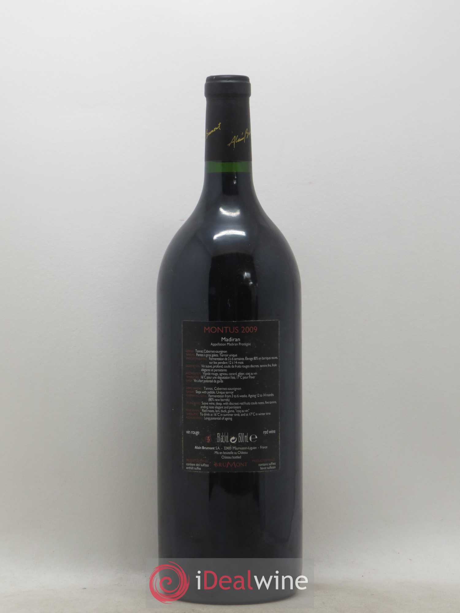 Madiran Château Montus Alain Brumont 2009 - Lot de 1 magnum - 1