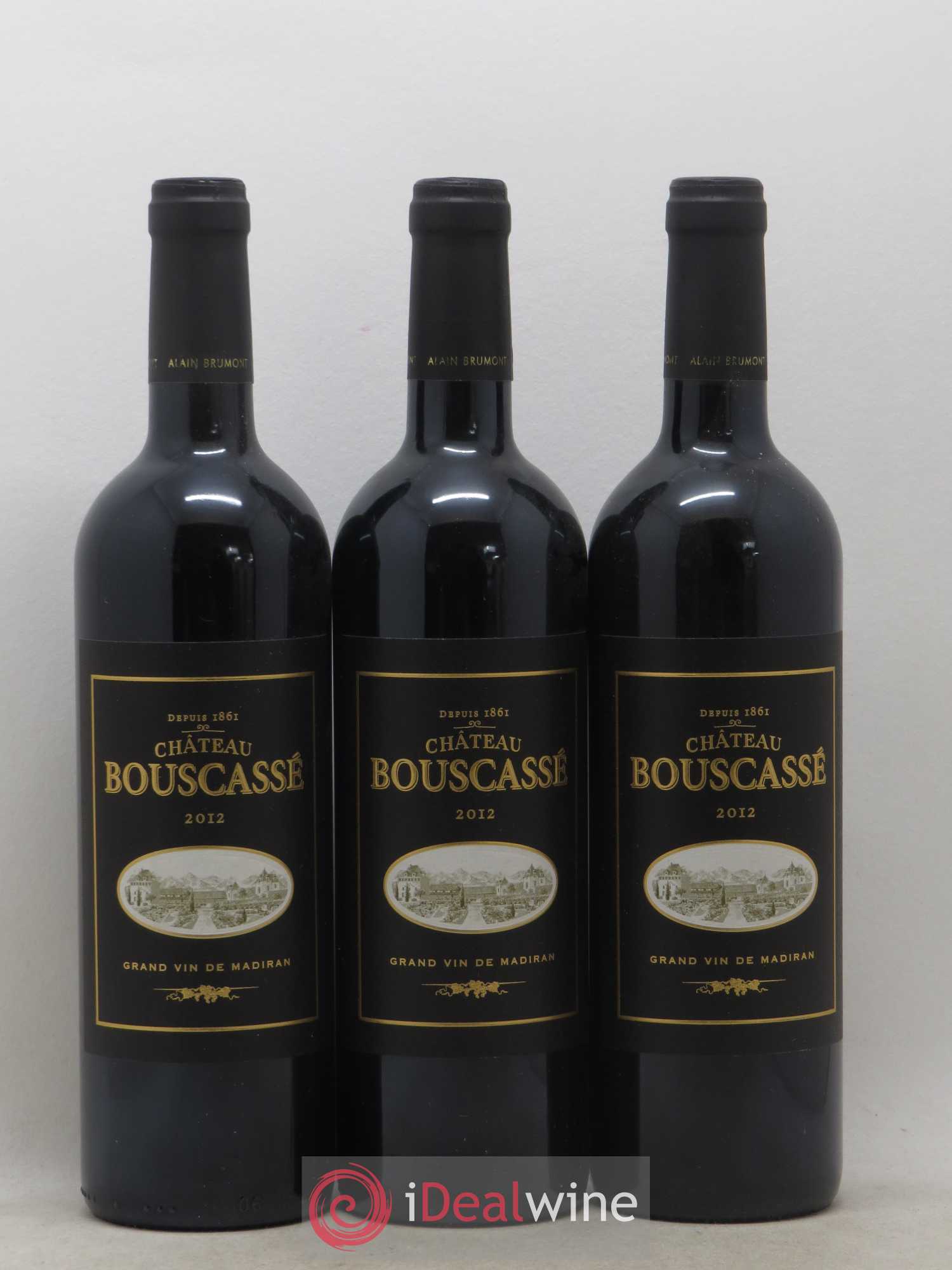 Madiran Château Bouscassé Alain Brumont 2012 - Lot de 3 bouteilles - 0