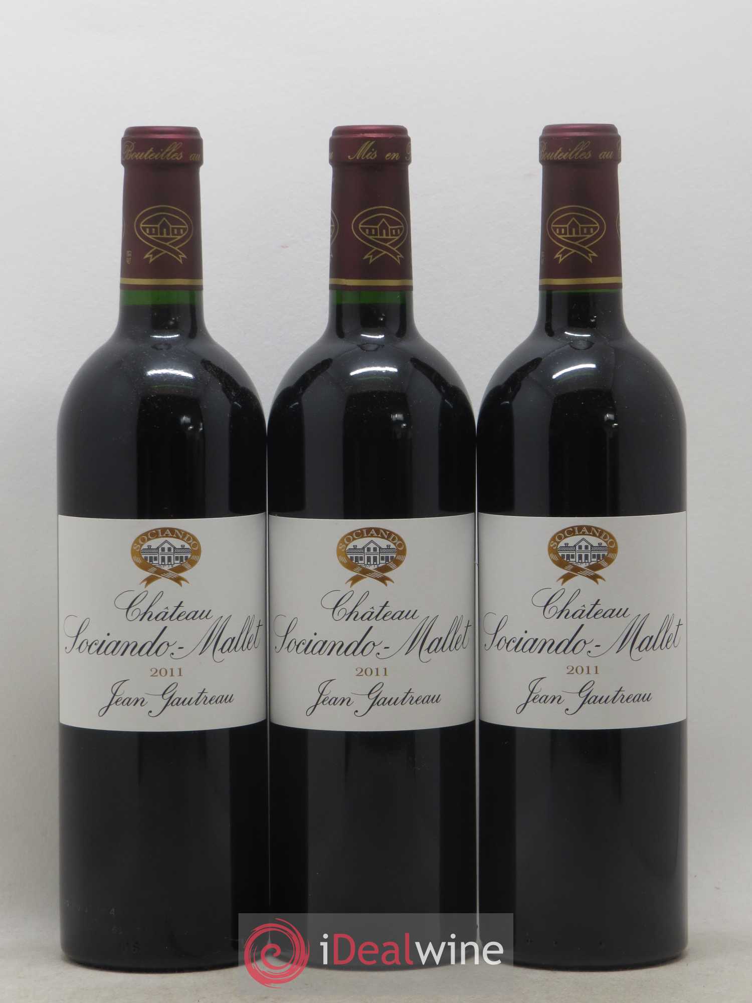 Château Sociando Mallet 2011 - Lot de 3 bouteilles - 0