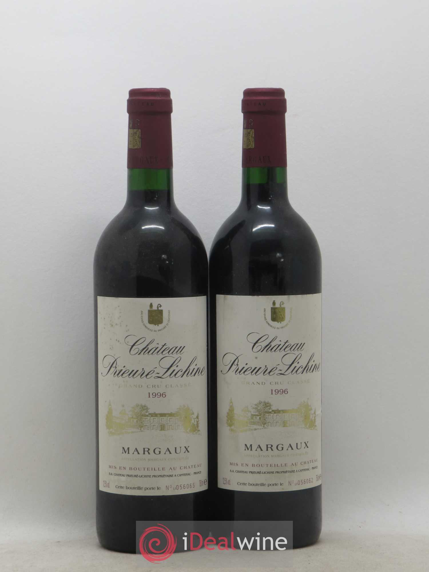 Château Prieuré Lichine 4ème Grand Cru Classé 1996 - Lot de 2 bouteilles - 0