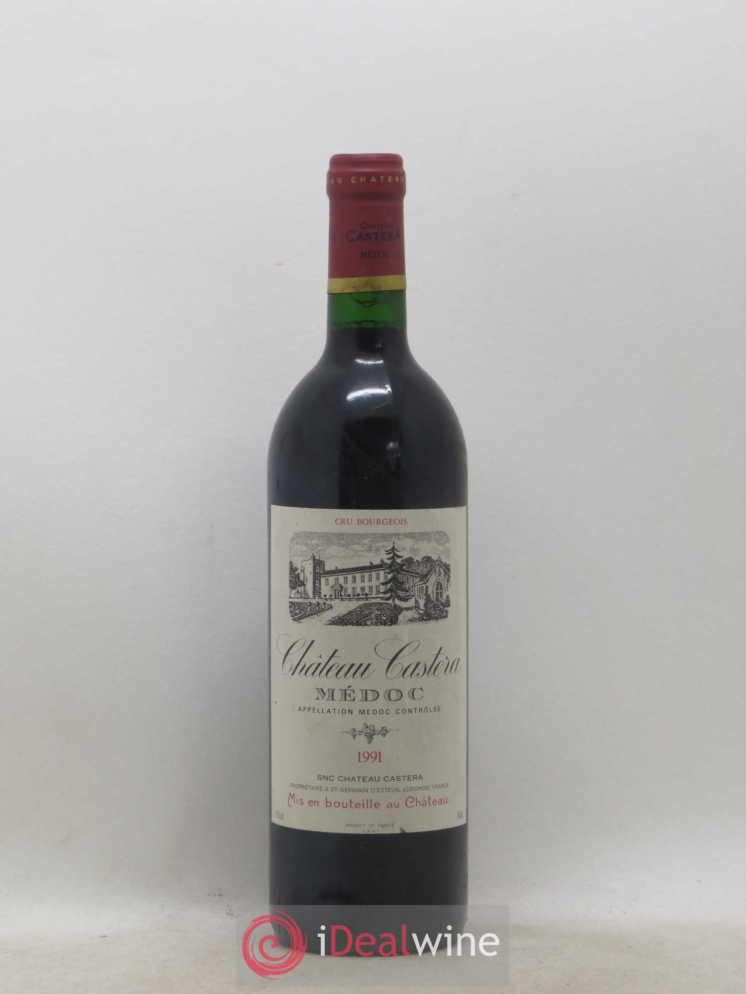 Château Castera Cru Bourgeois 1991 - Lot de 1 bouteille - 0