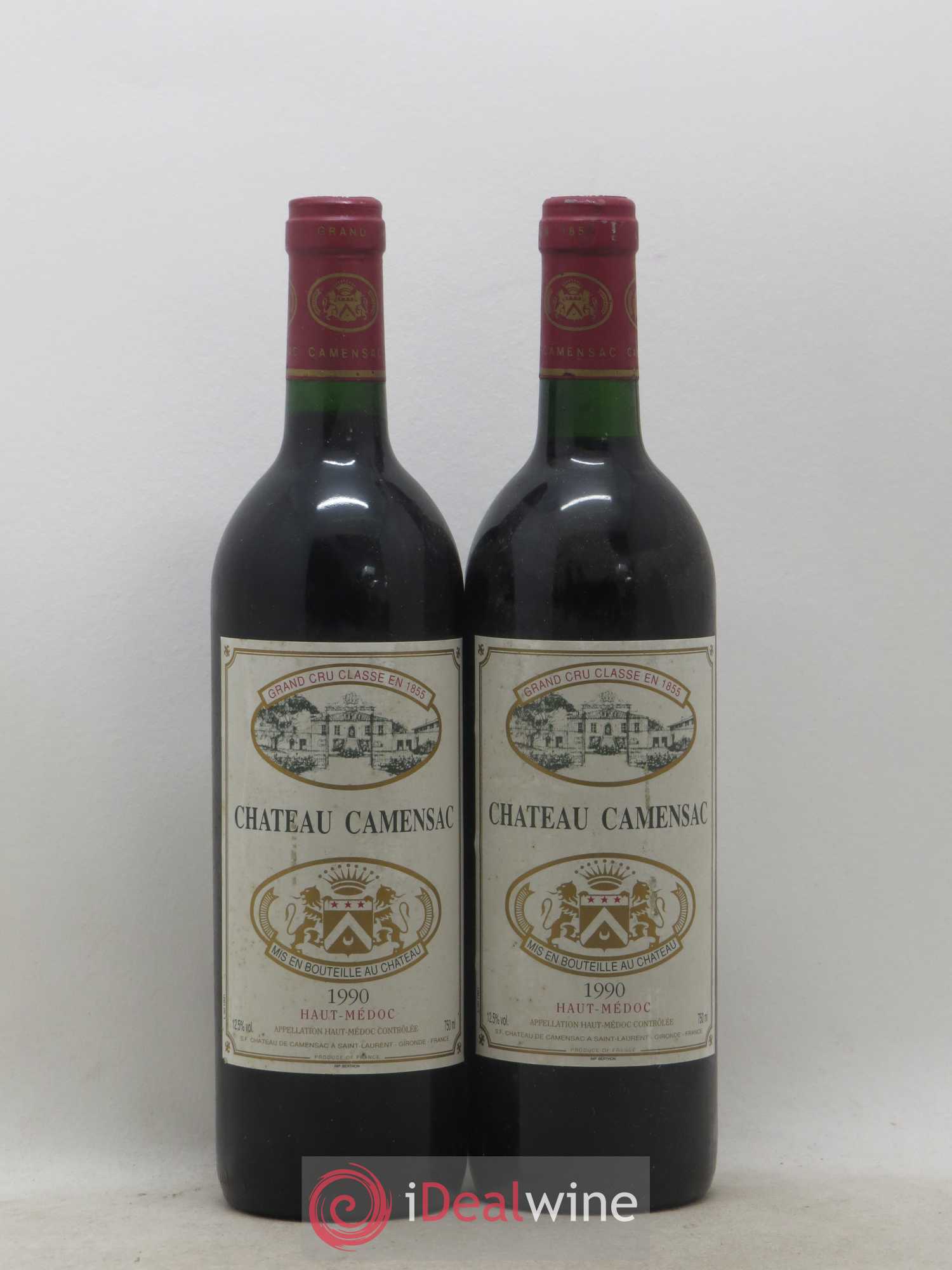 Château Camensac 5ème Grand Cru Classé 1990 - Lot de 2 bouteilles - 0