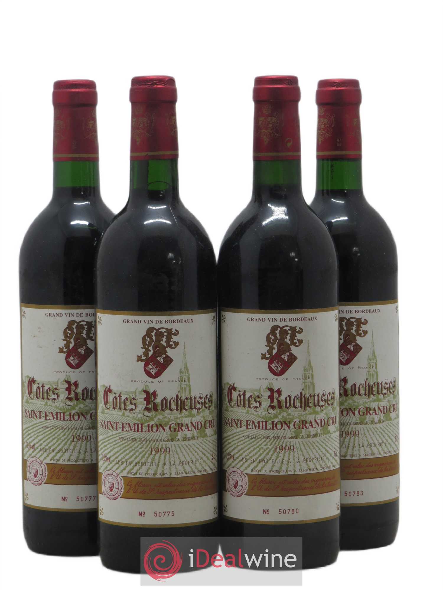 Saint-Émilion Grand Cru Côtes Rocheuses (sans prix de réserve) 1999 - Lot de 4 bouteilles - 0